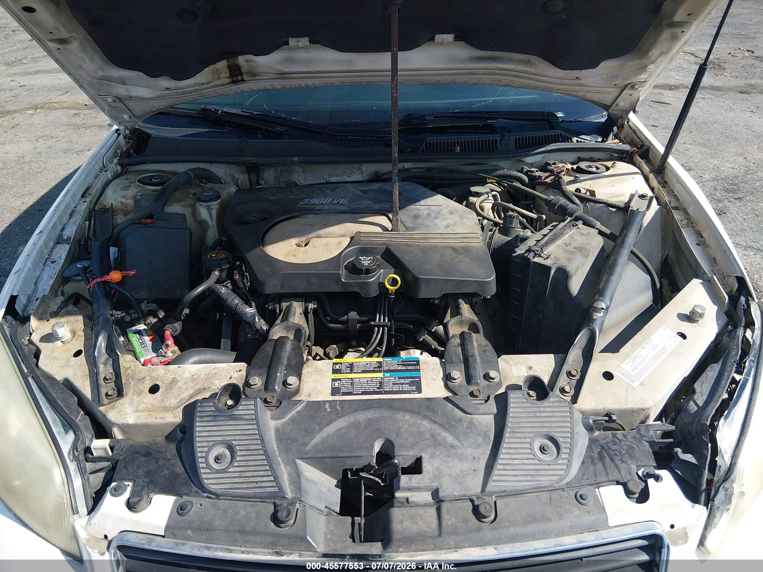 2006 Chevrolet Impala Lt White vin: 2G1WC581069128712