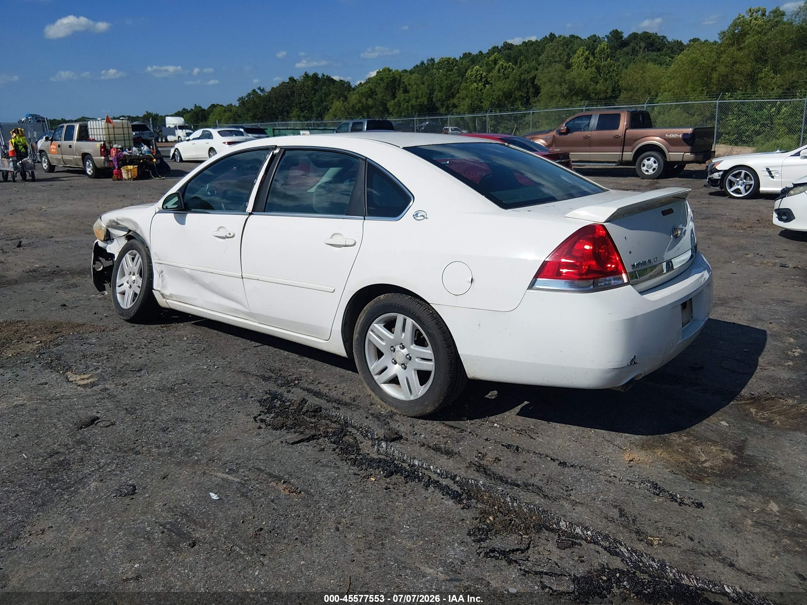 2006 Chevrolet Impala Lt White vin: 2G1WC581069128712