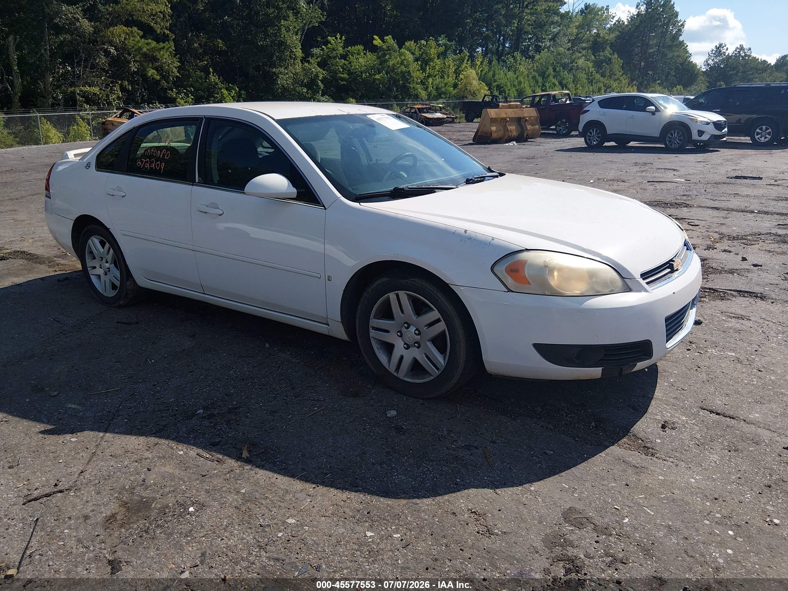 2006 Chevrolet Impala Lt White vin: 2G1WC581069128712