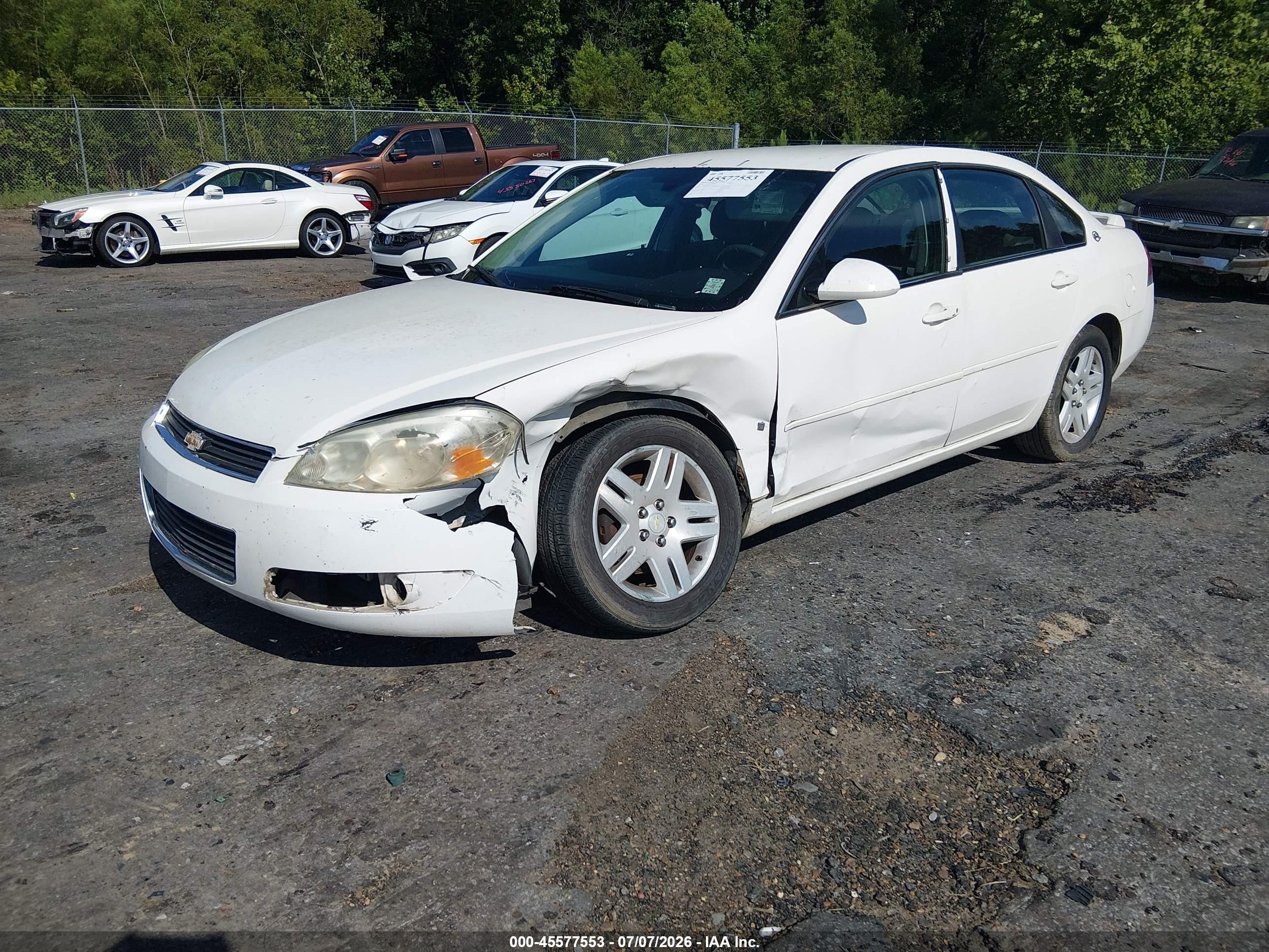 2006 Chevrolet Impala Lt White vin: 2G1WC581069128712