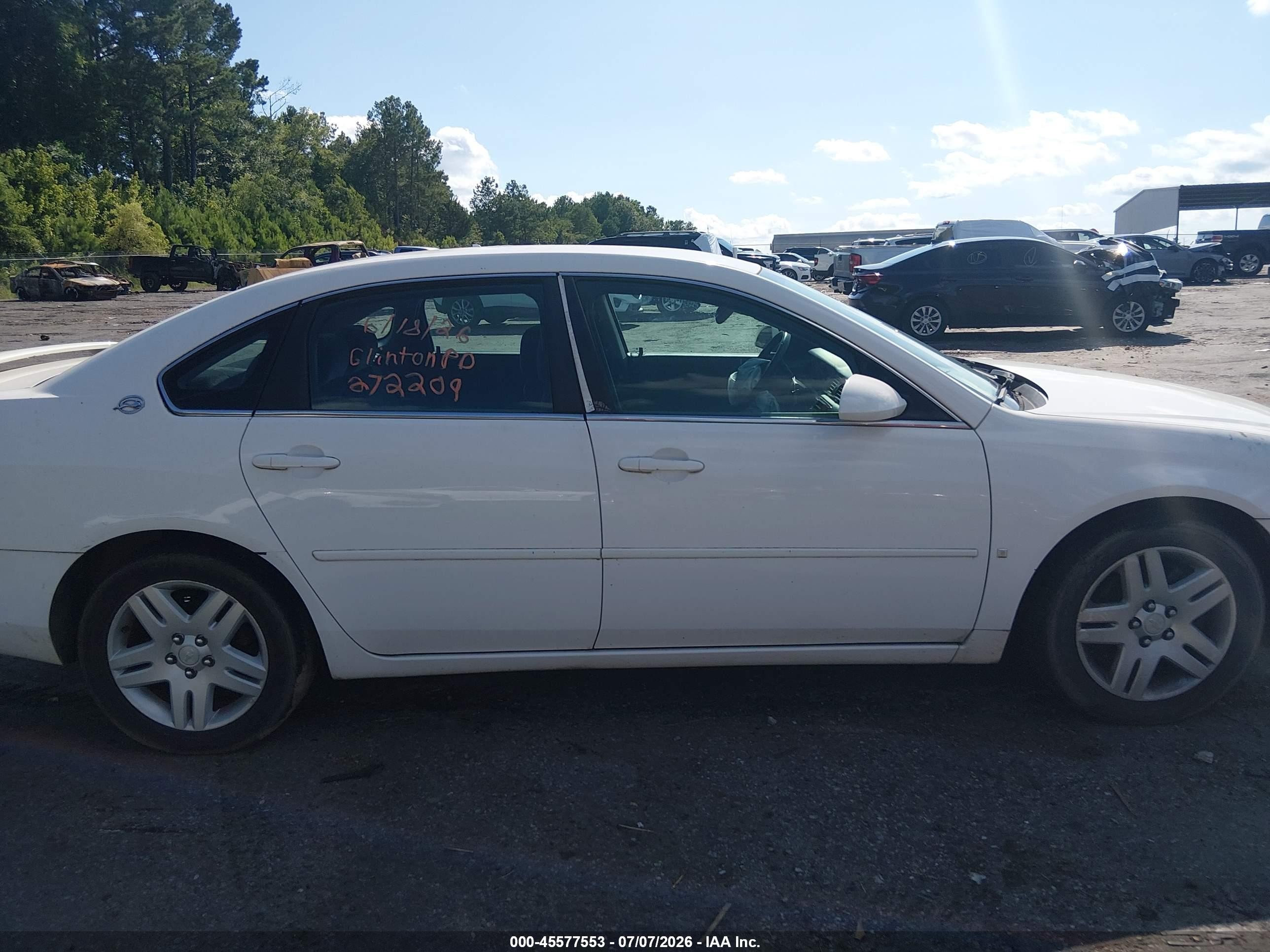 2006 Chevrolet Impala Lt White vin: 2G1WC581069128712