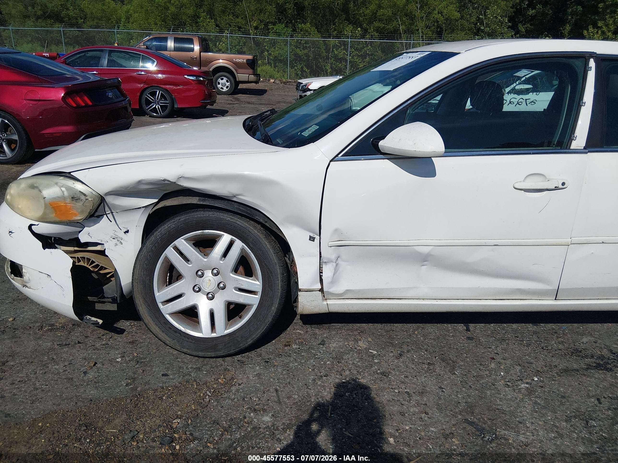 2006 Chevrolet Impala Lt White vin: 2G1WC581069128712