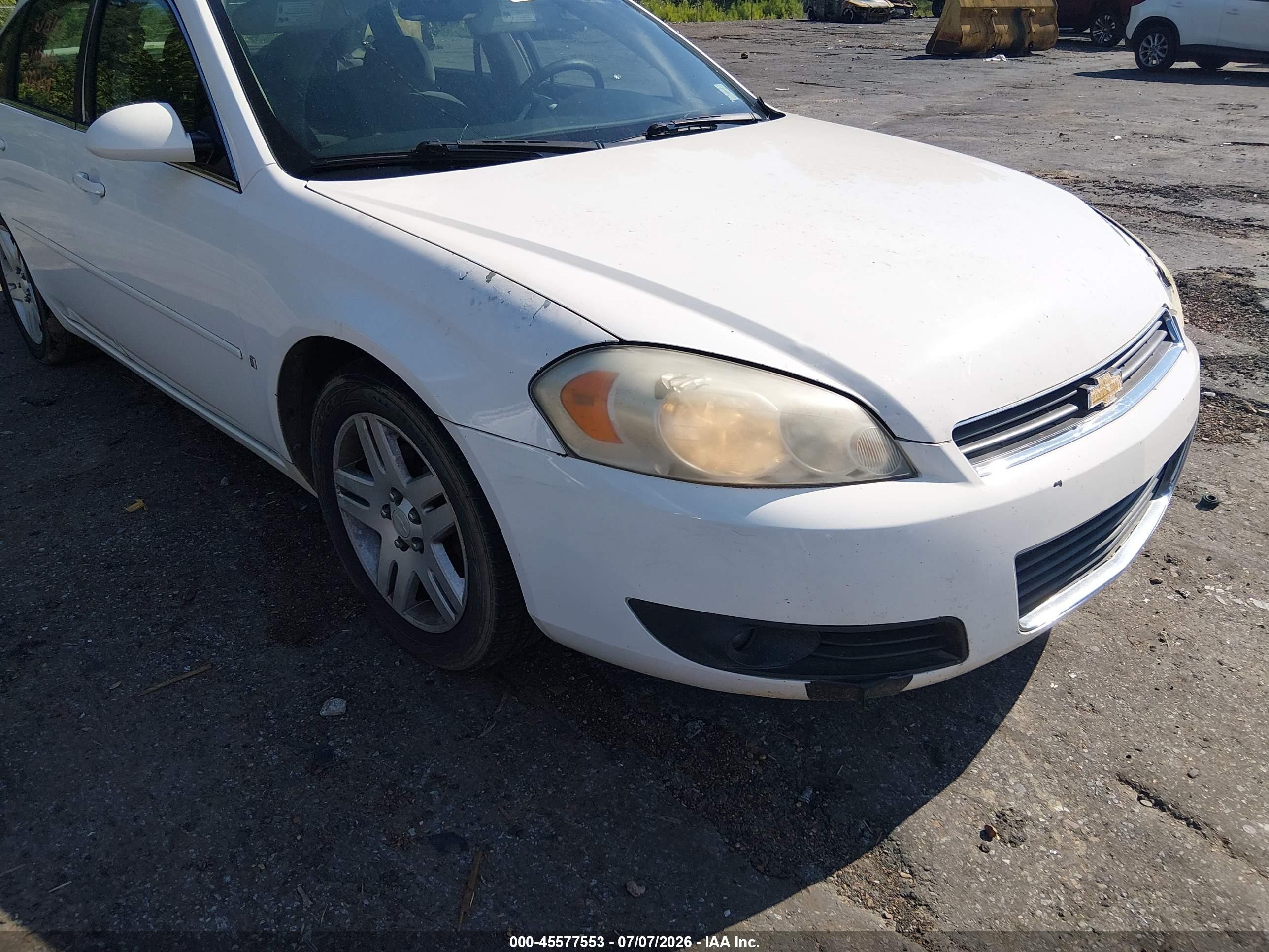 2006 Chevrolet Impala Lt White vin: 2G1WC581069128712