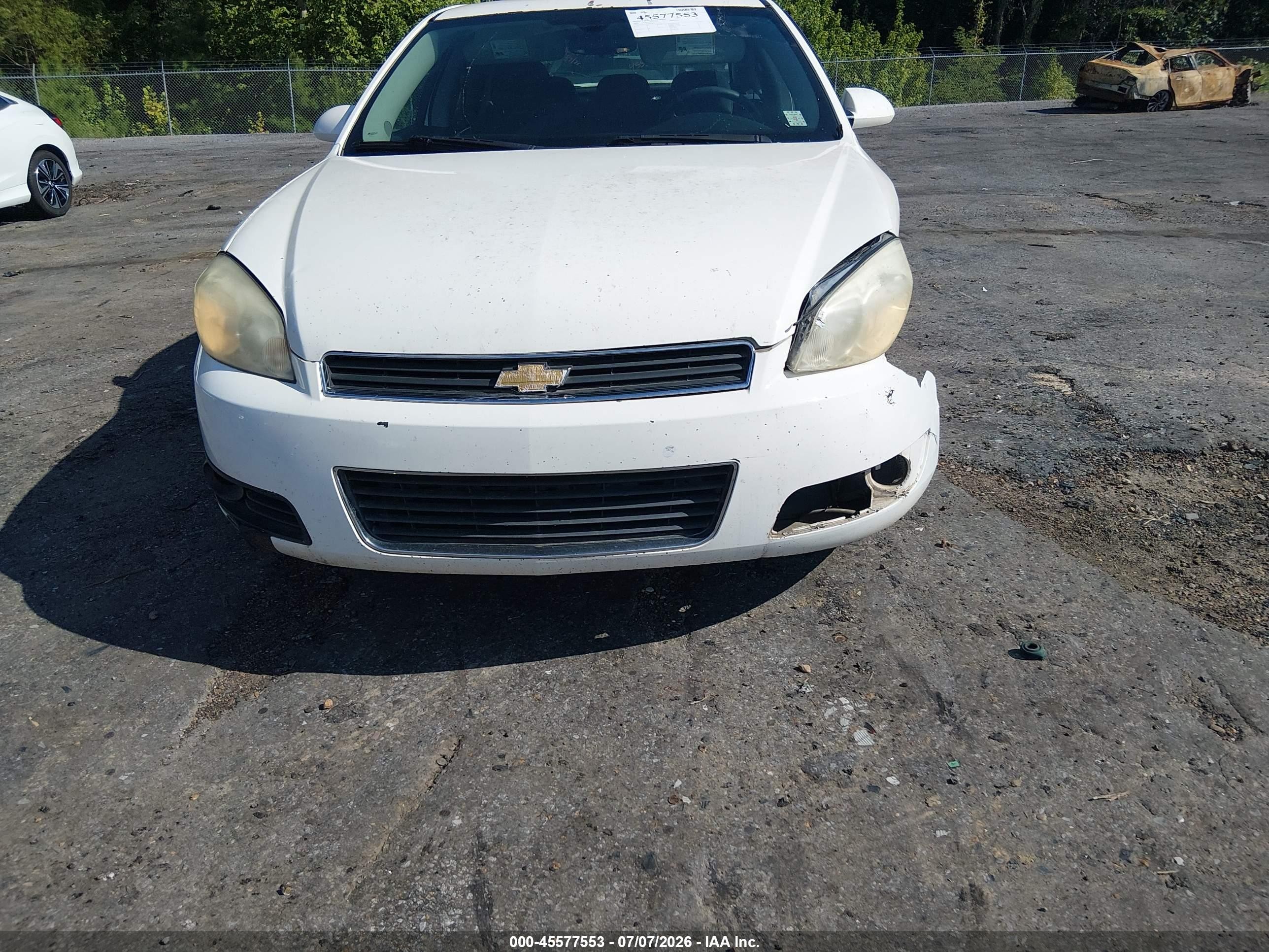 2006 Chevrolet Impala Lt White vin: 2G1WC581069128712