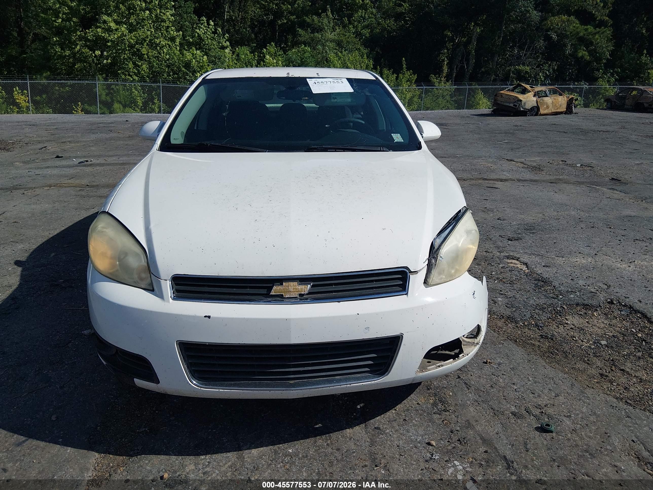 2006 Chevrolet Impala Lt White vin: 2G1WC581069128712