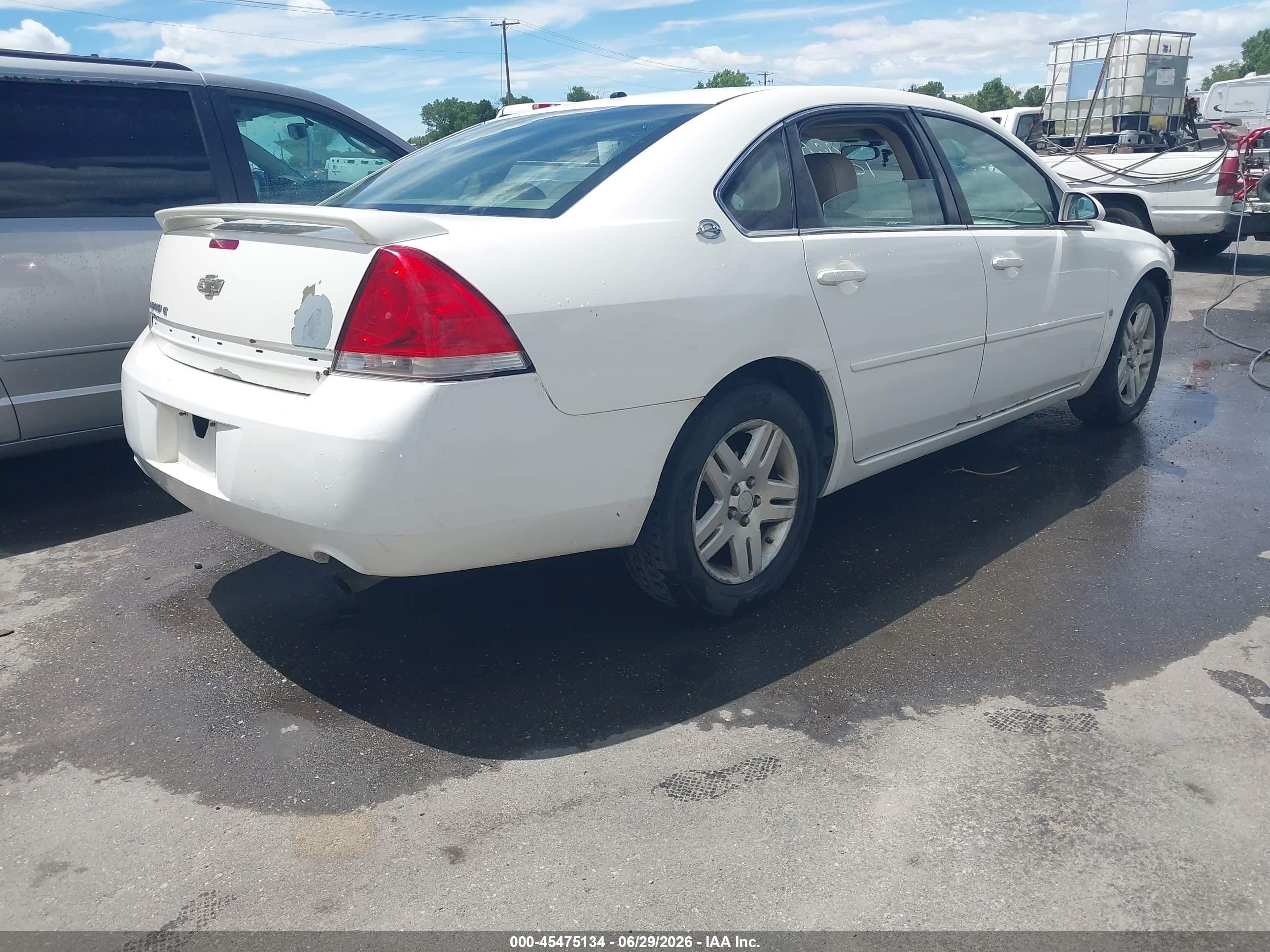 2006 Chevrolet Impala Lt White vin: 2G1WC581569106673