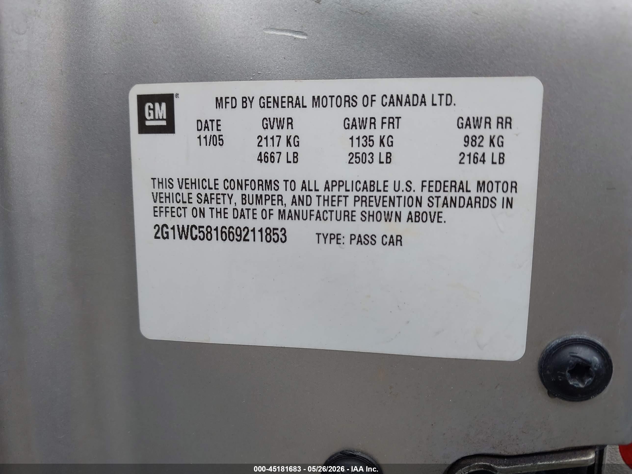 2006 Chevrolet Impala Lt Silver vin: 2G1WC581669211853