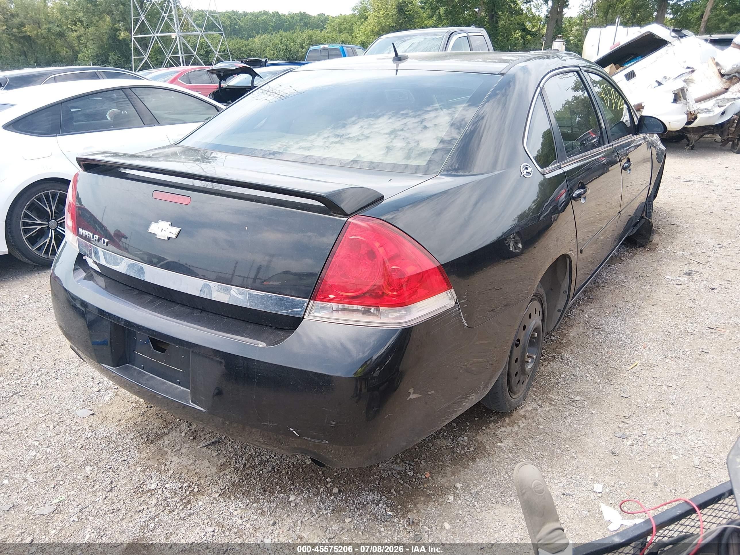 2006 Chevrolet Impala Lt Black vin: 2G1WC581669226403