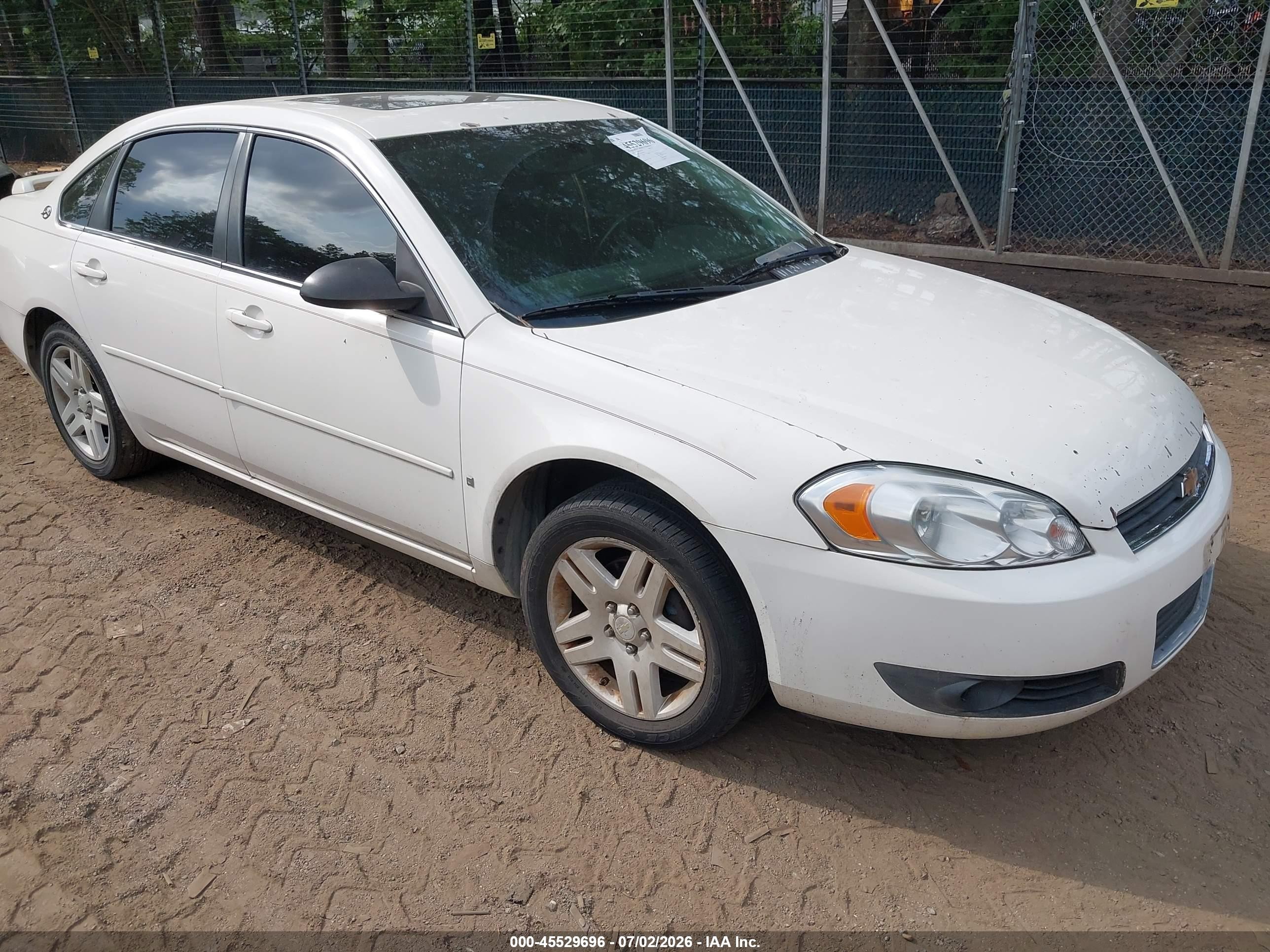 2006 Chevrolet Impala Lt White vin: 2G1WC581869234812