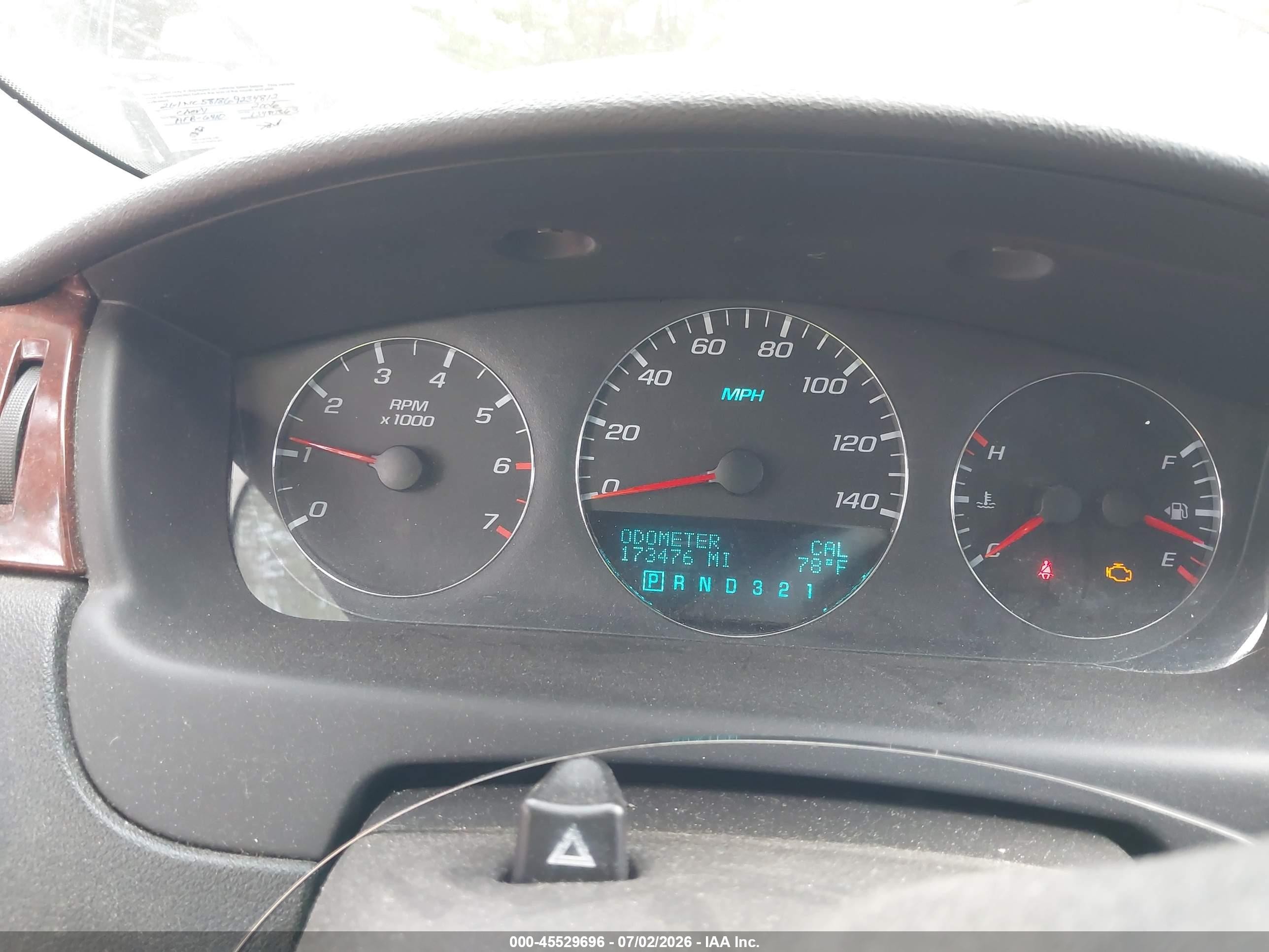 2006 Chevrolet Impala Lt White vin: 2G1WC581869234812