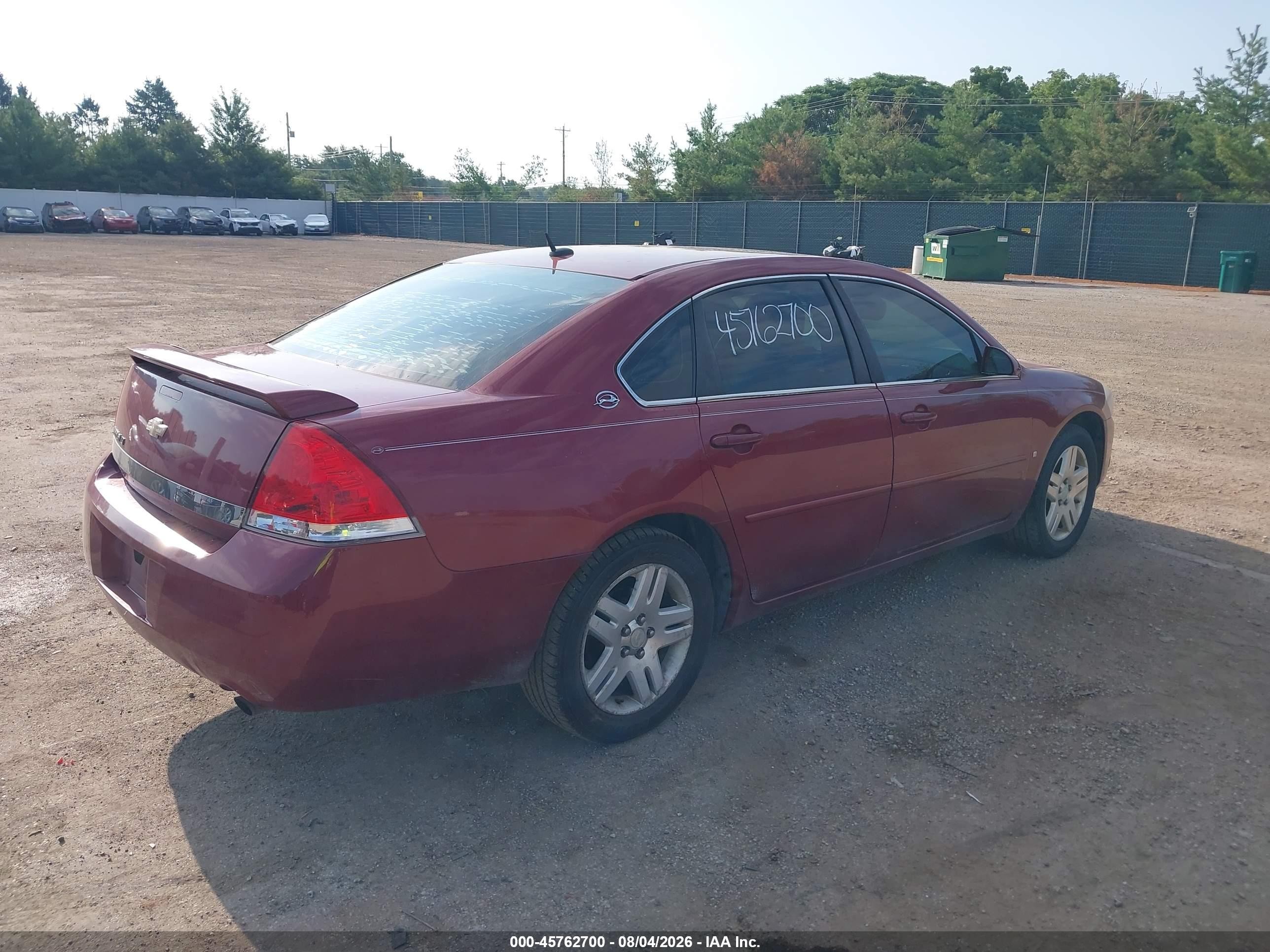 2006 Chevrolet Impala Lt Red vin: 2G1WC581969113044