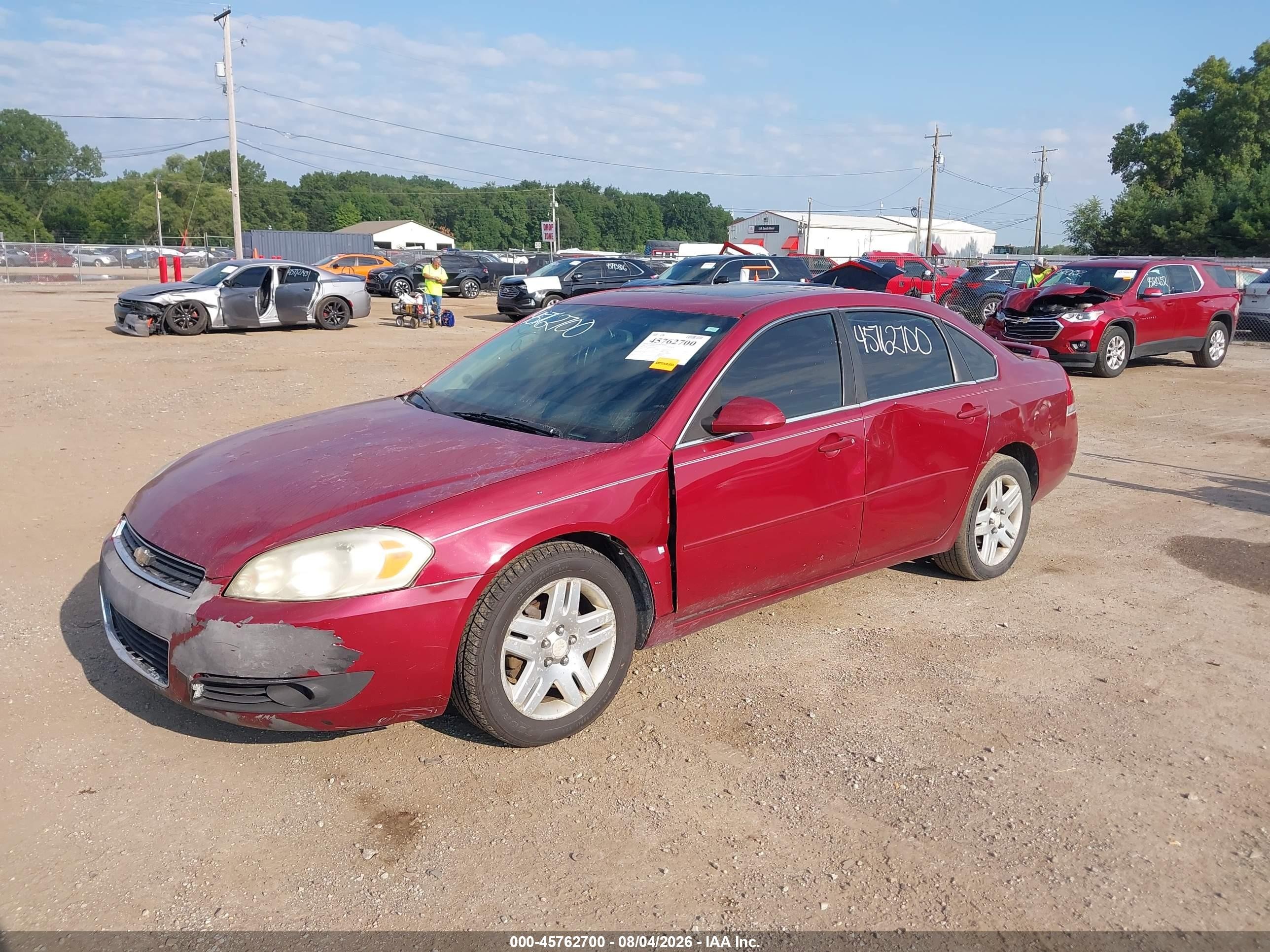 2006 Chevrolet Impala Lt Red vin: 2G1WC581969113044