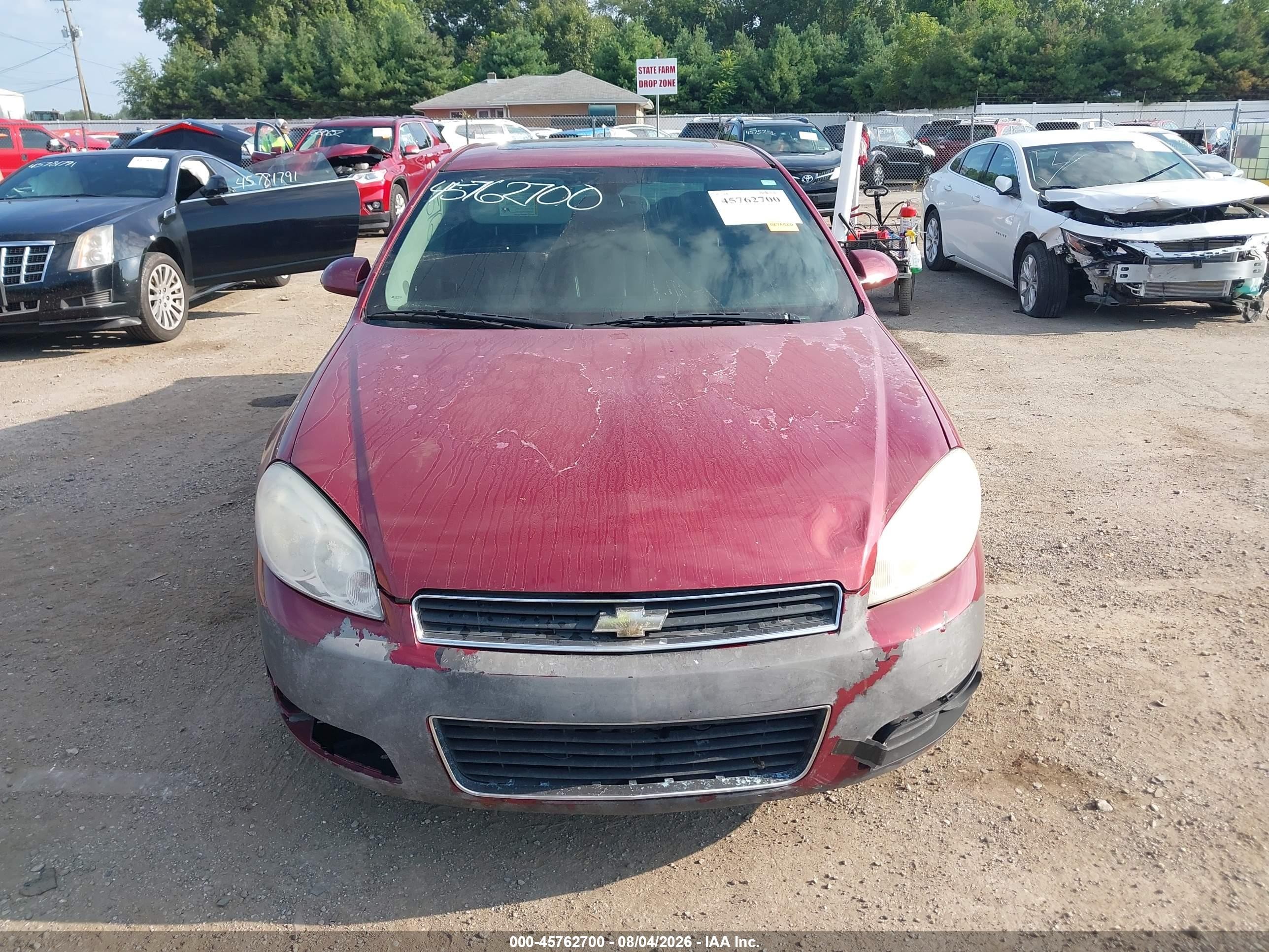2006 Chevrolet Impala Lt Red vin: 2G1WC581969113044