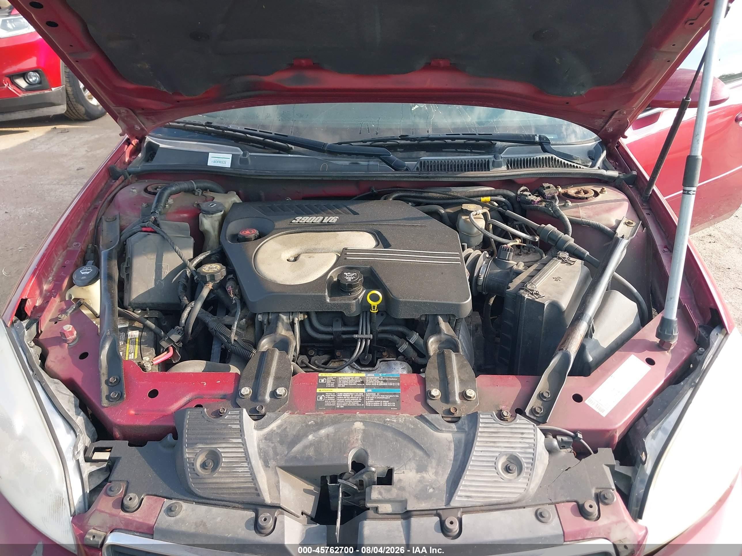 2006 Chevrolet Impala Lt Red vin: 2G1WC581969113044