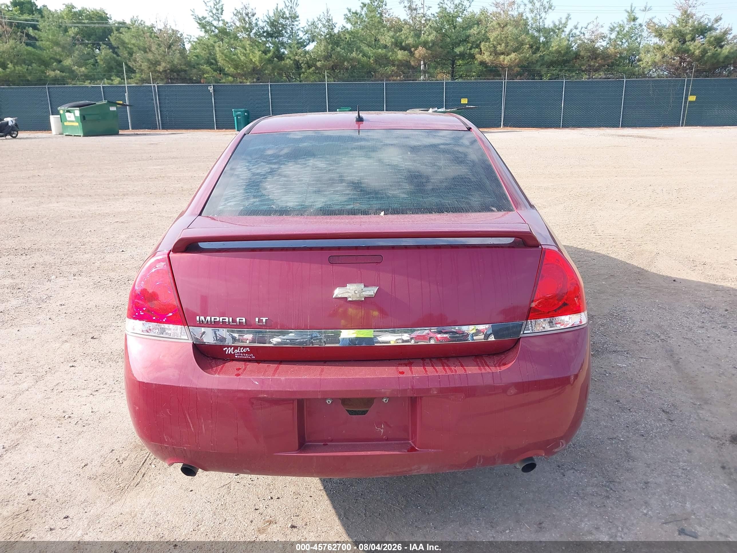 2006 Chevrolet Impala Lt Red vin: 2G1WC581969113044
