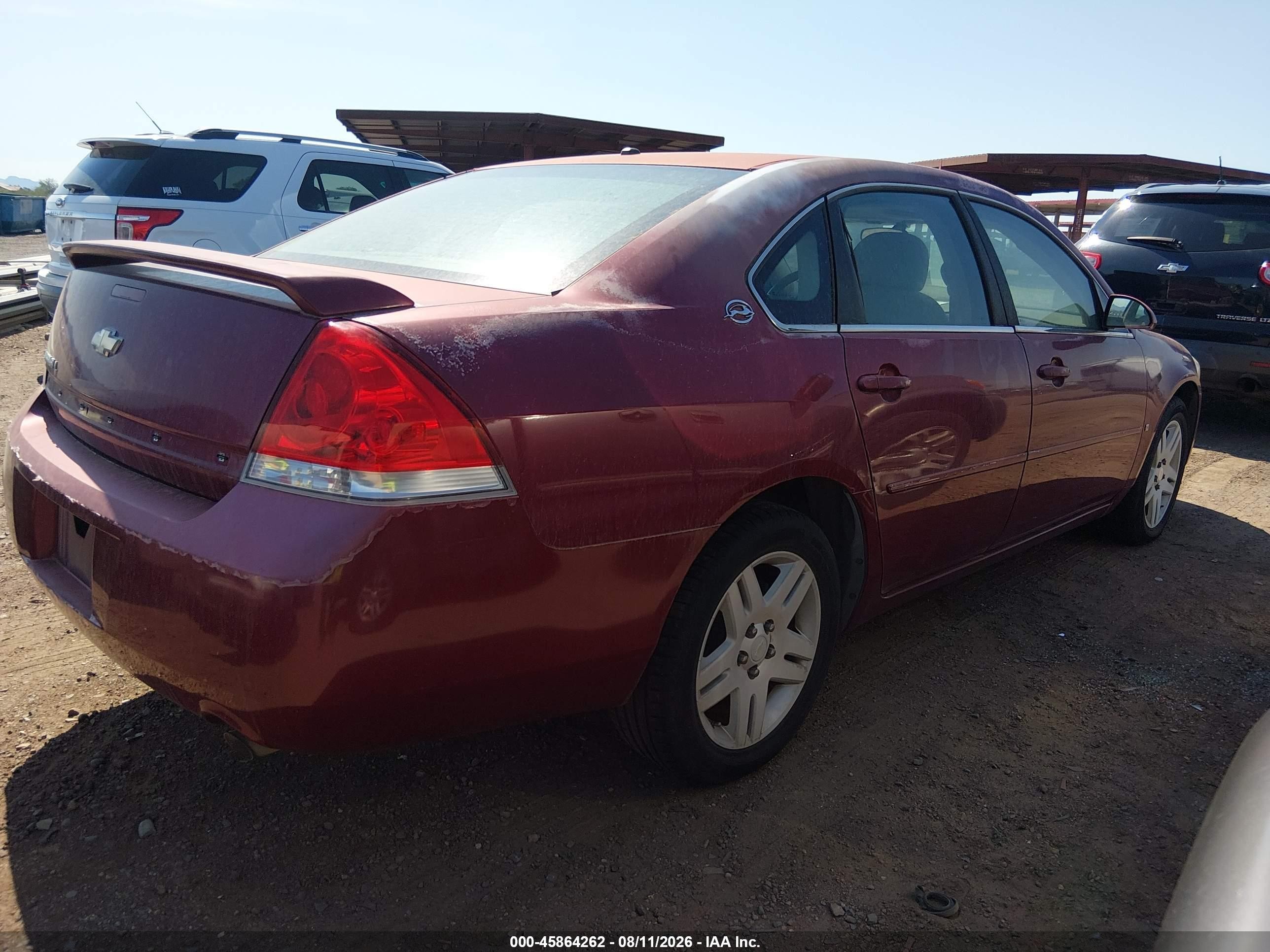 2006 Chevrolet Impala Lt Burgundy vin: 2G1WC581969270279