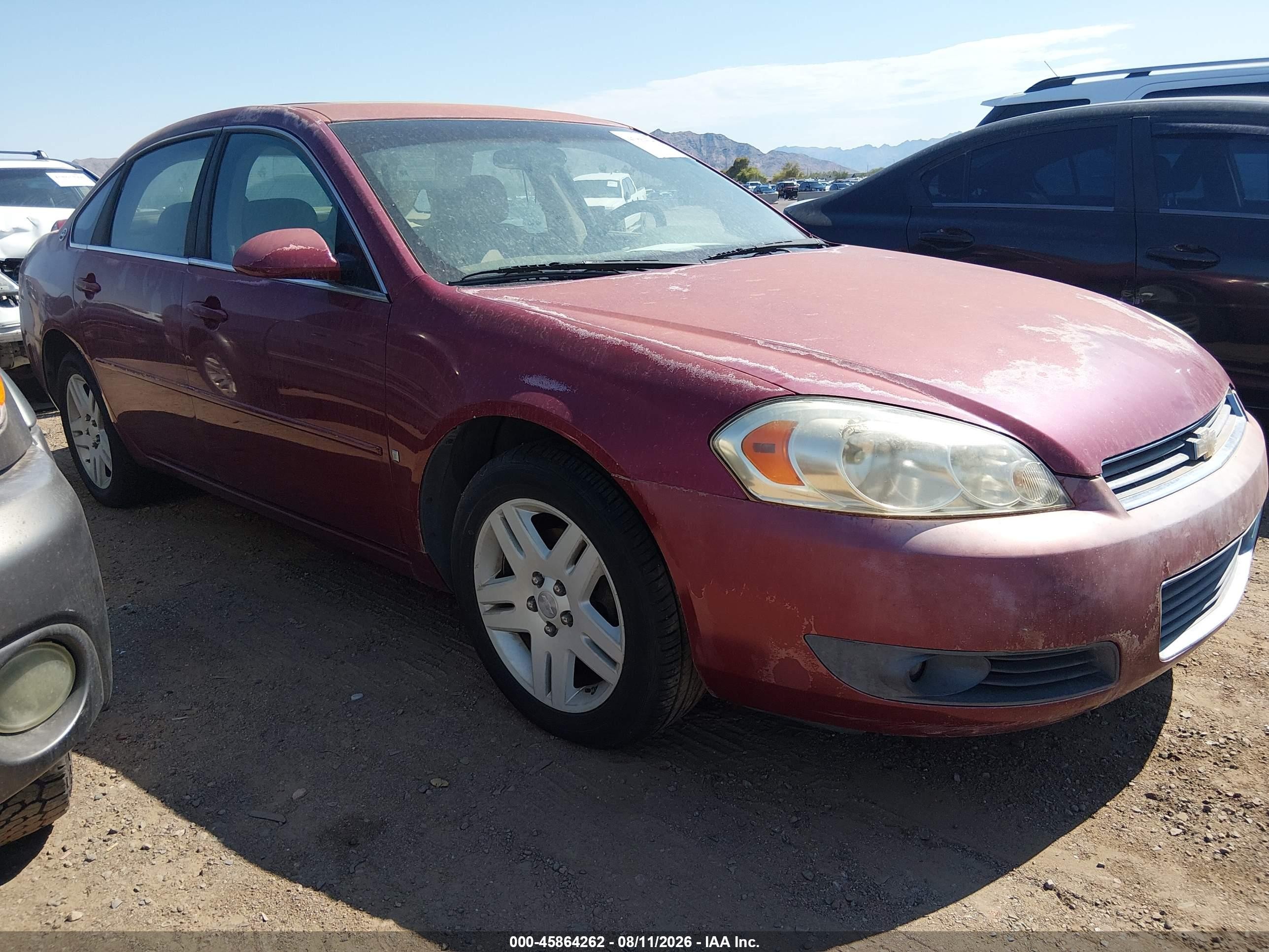 2006 Chevrolet Impala Lt Burgundy vin: 2G1WC581969270279