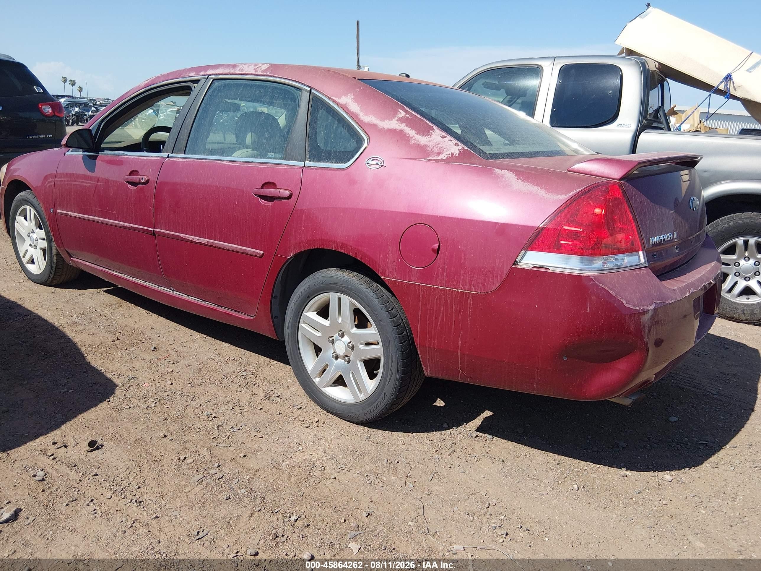 2006 Chevrolet Impala Lt Burgundy vin: 2G1WC581969270279