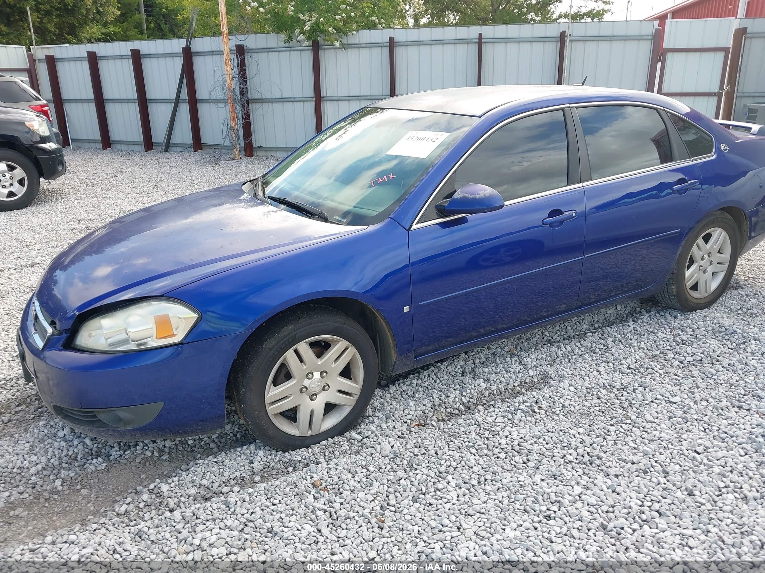2006 Chevrolet Impala Lt Blue vin: 2G1WC581X69150426