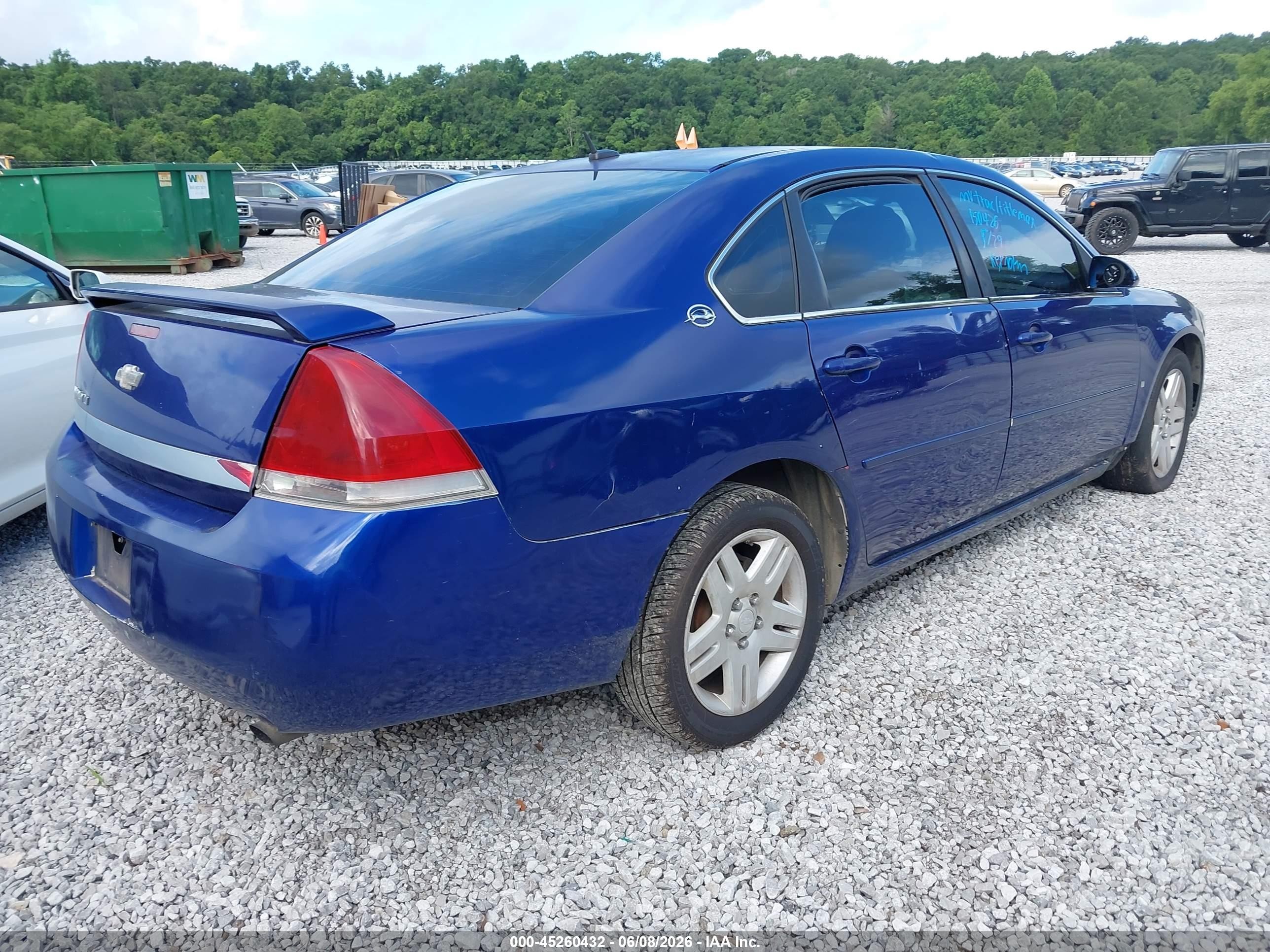 2006 Chevrolet Impala Lt Blue vin: 2G1WC581X69150426
