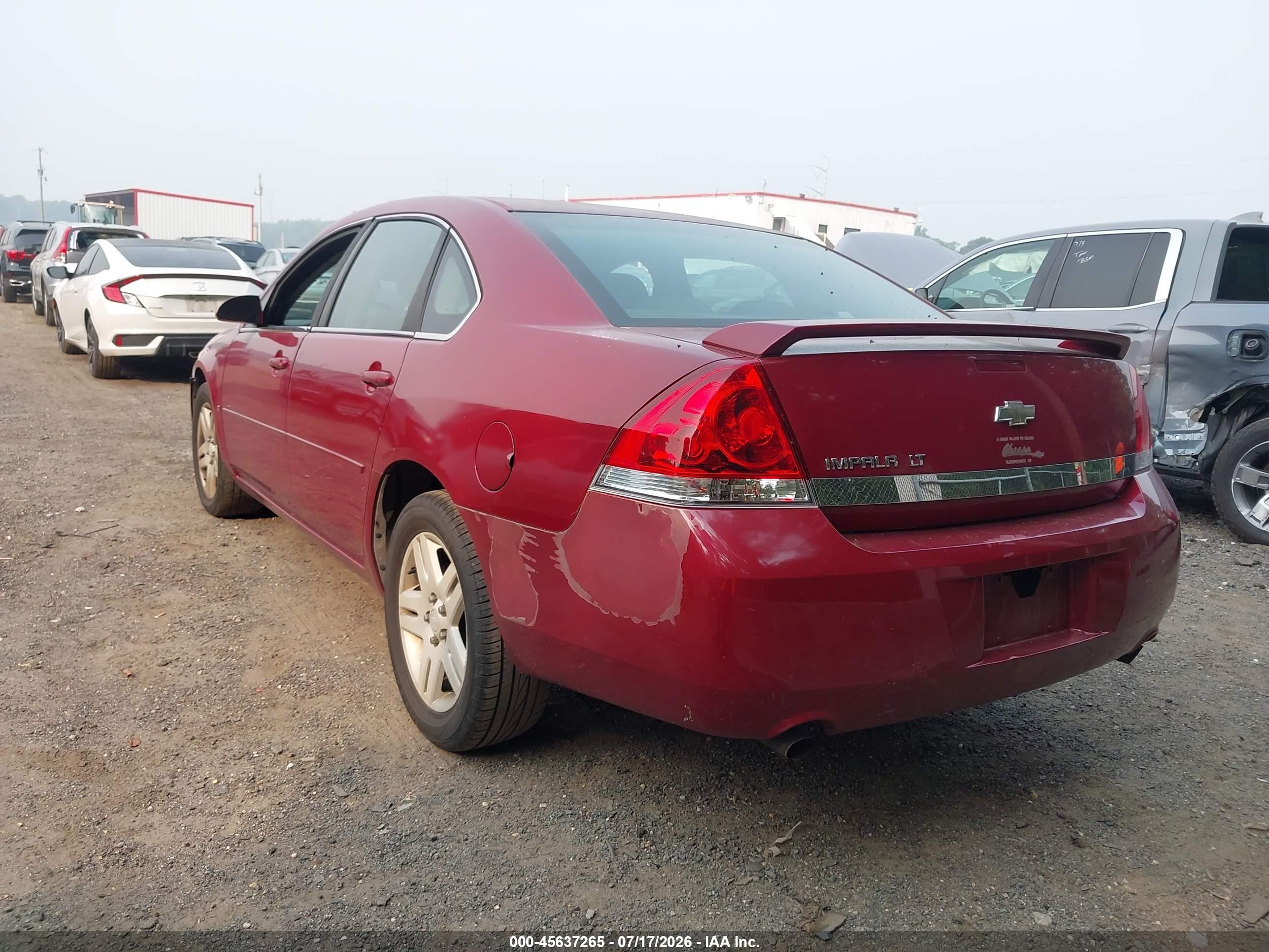 2006 Chevrolet Impala Lt Red vin: 2G1WC581X69275197