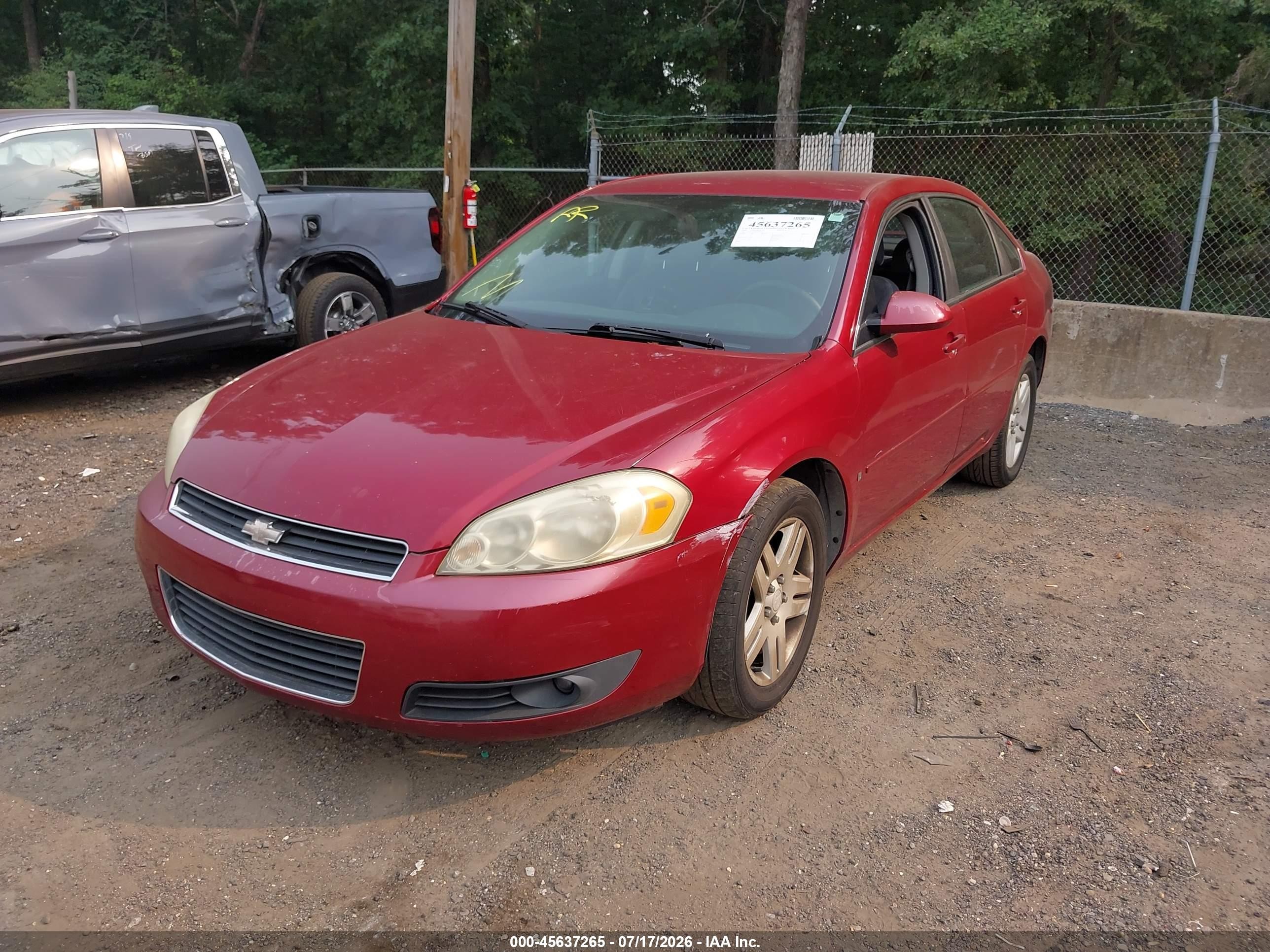 2006 Chevrolet Impala Lt Red vin: 2G1WC581X69275197