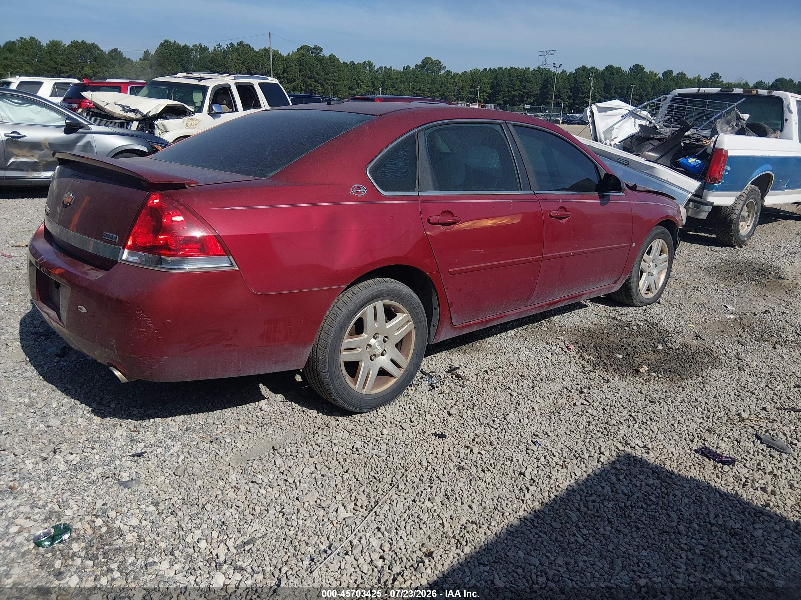 2008 Chevrolet Impala Lt Burgundy vin: 2G1WC583081330002