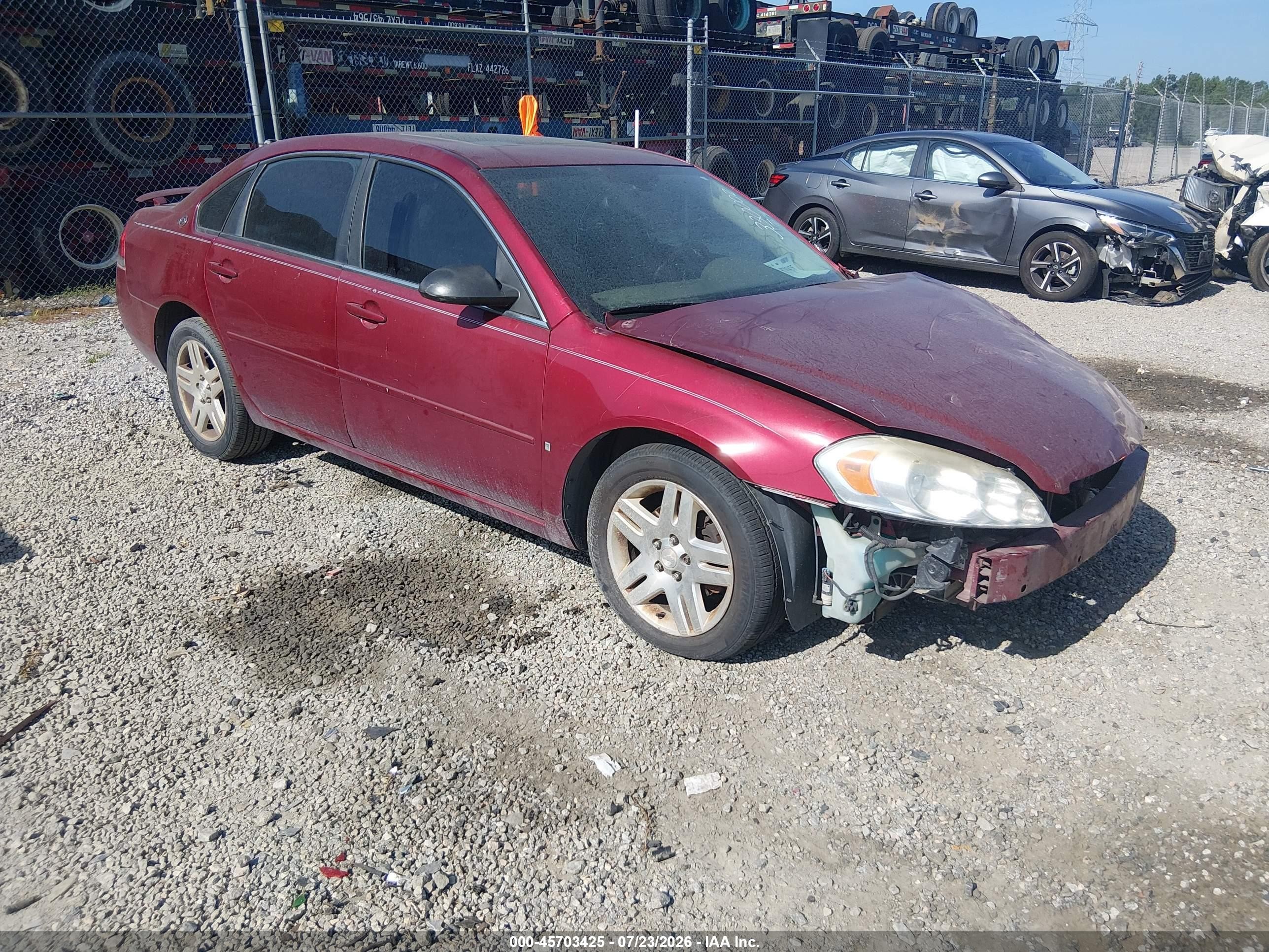 2008 Chevrolet Impala Lt Бордовый vin: 2G1WC583081330002