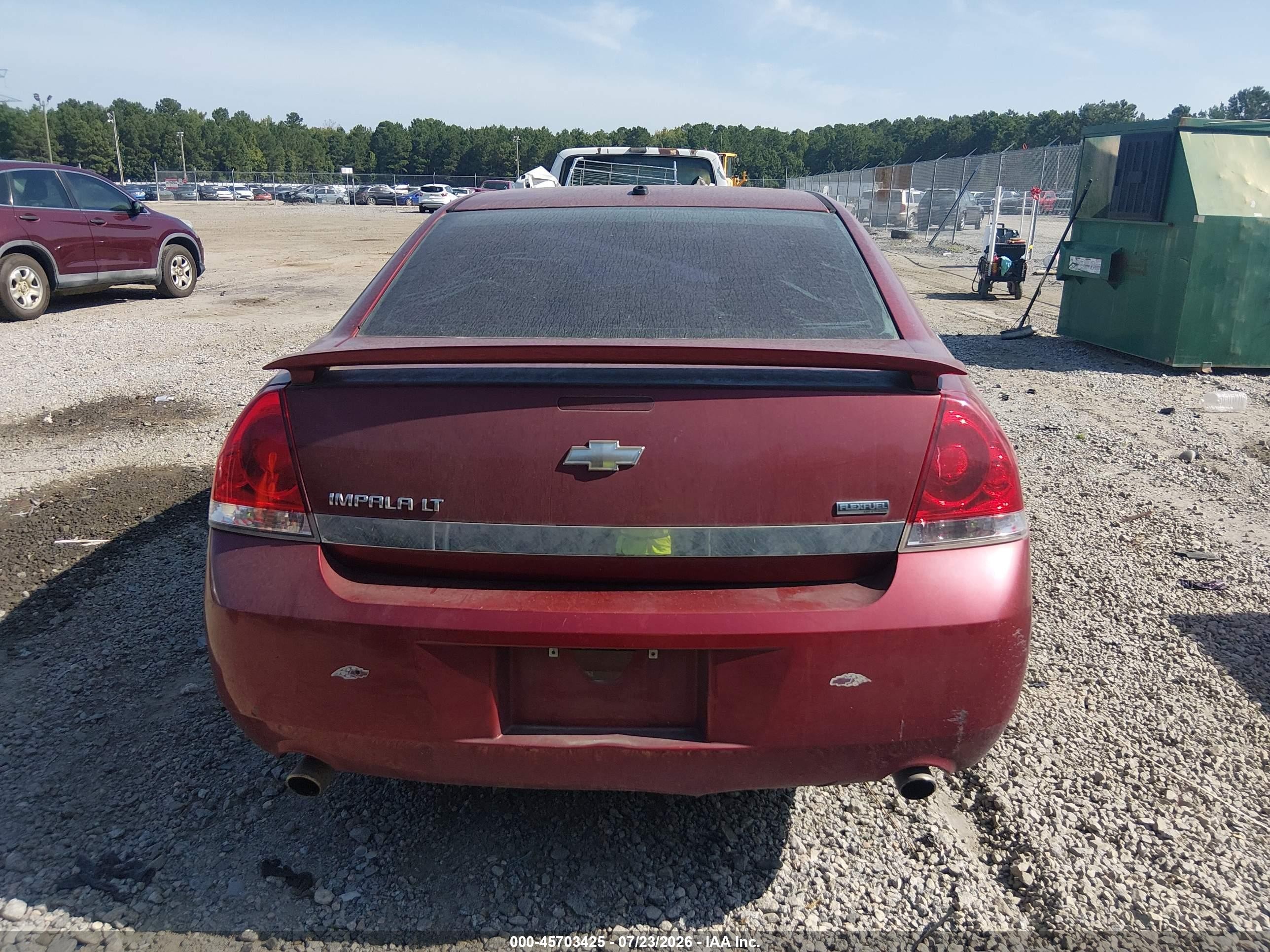 2008 Chevrolet Impala Lt Burgundy vin: 2G1WC583081330002