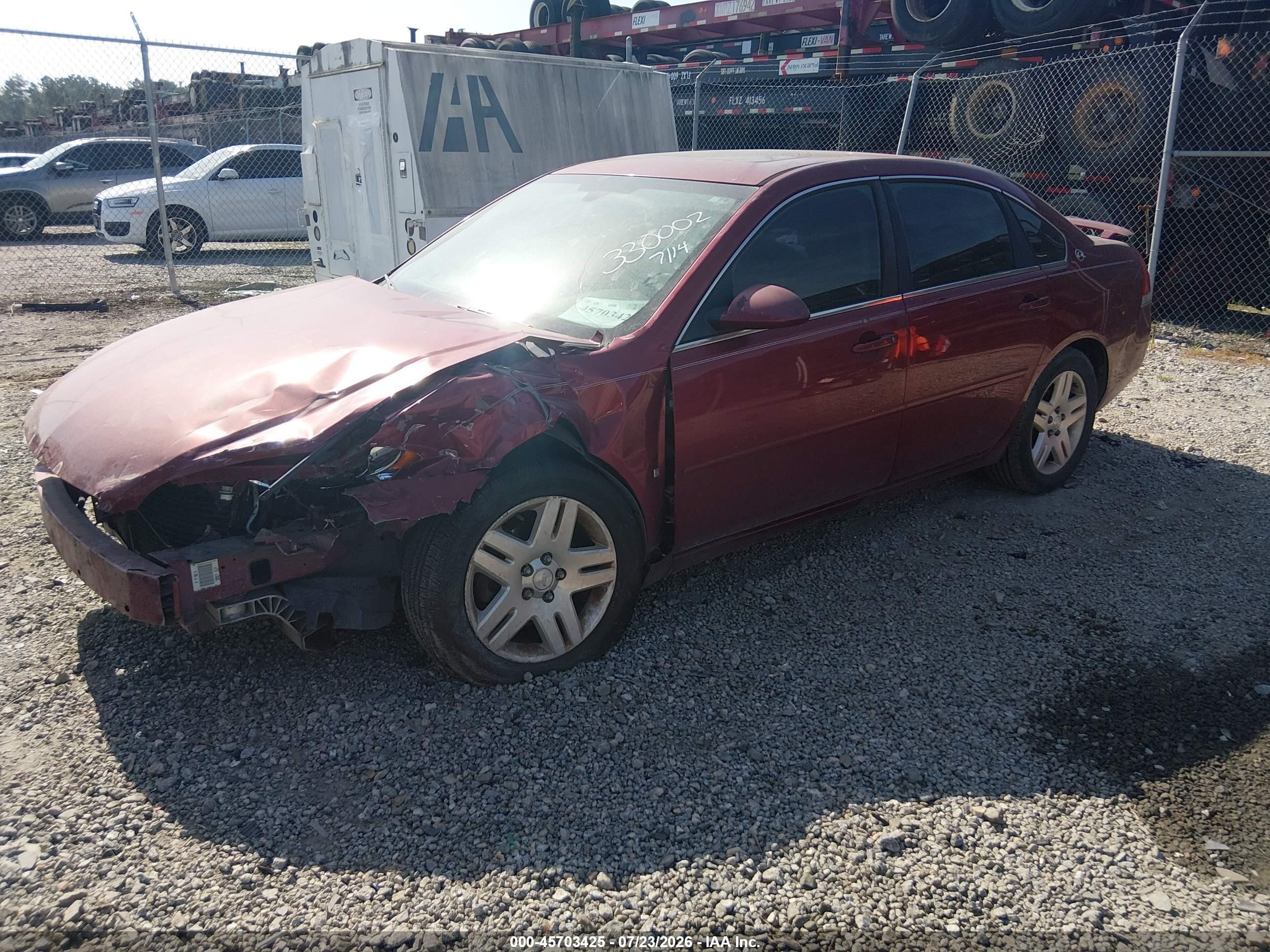 2008 Chevrolet Impala Lt Burgundy vin: 2G1WC583081330002