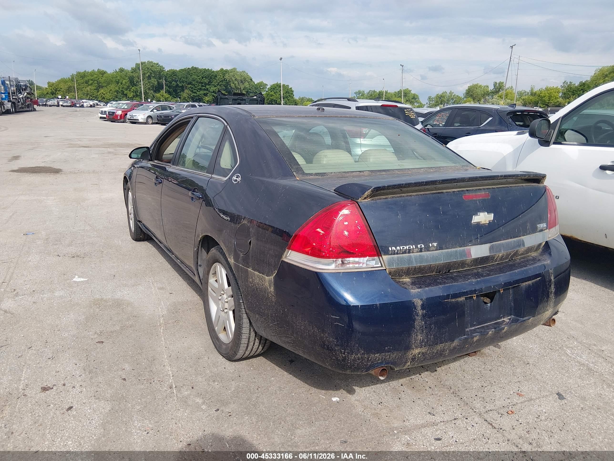 2008 Chevrolet Impala Lt Blue vin: 2G1WC583089199400