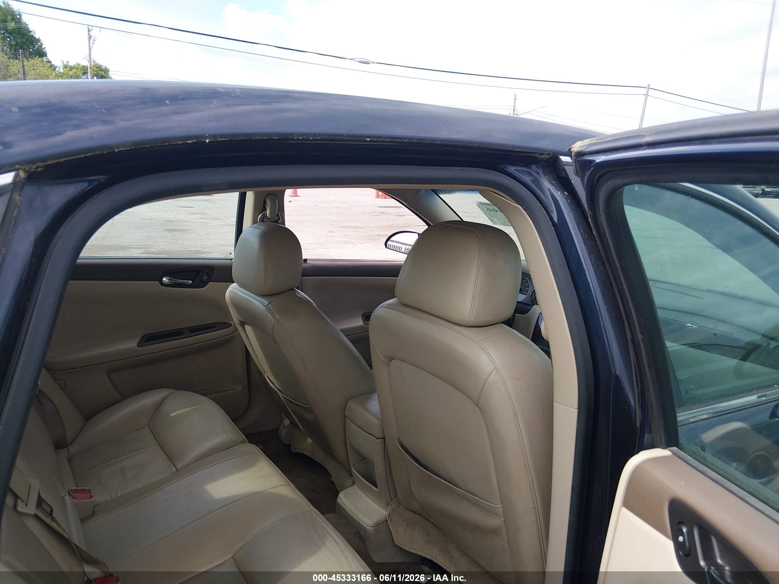 2008 Chevrolet Impala Lt Blue vin: 2G1WC583089199400