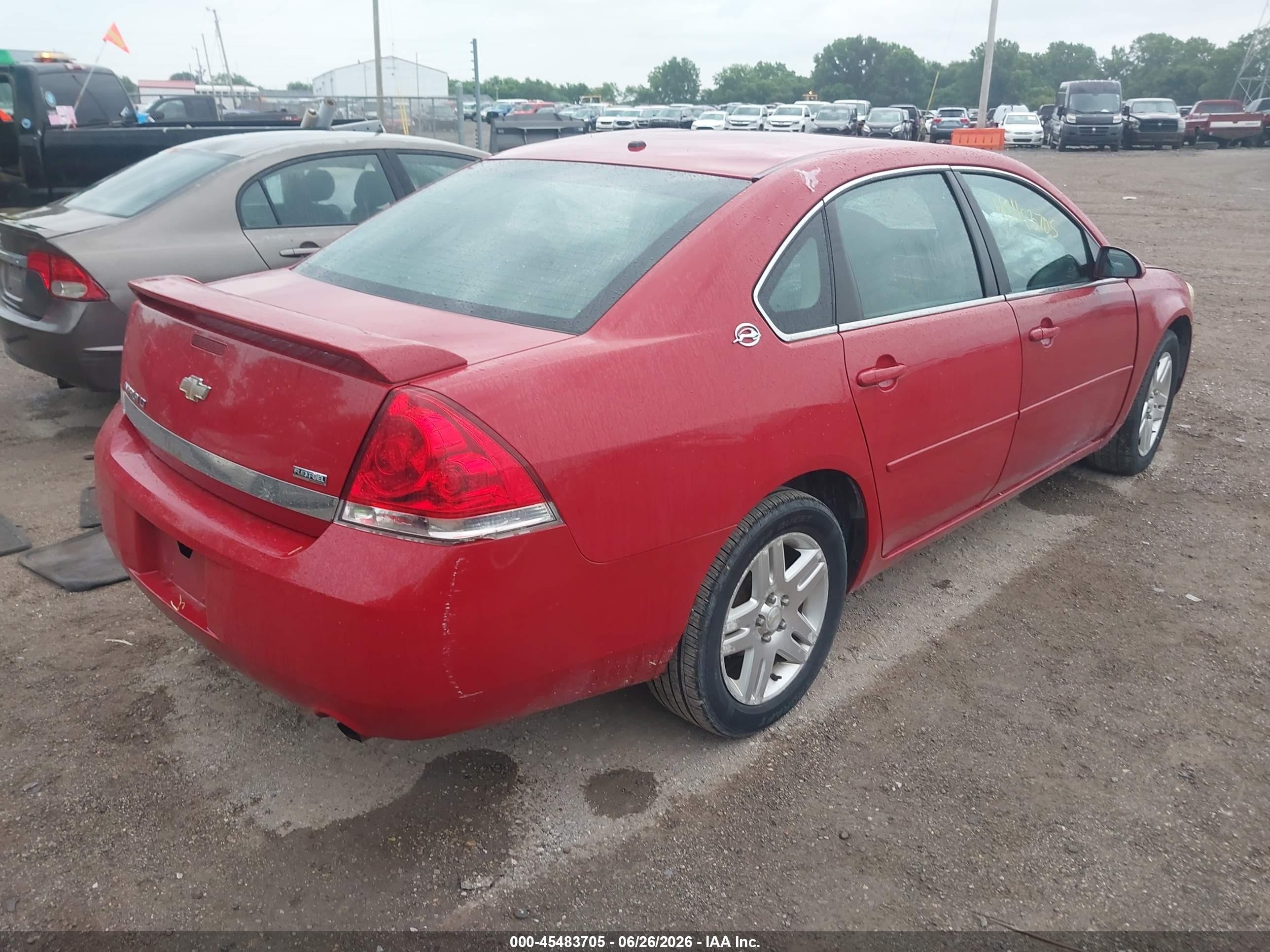 2008 Chevrolet Impala Lt Red vin: 2G1WC583189269227