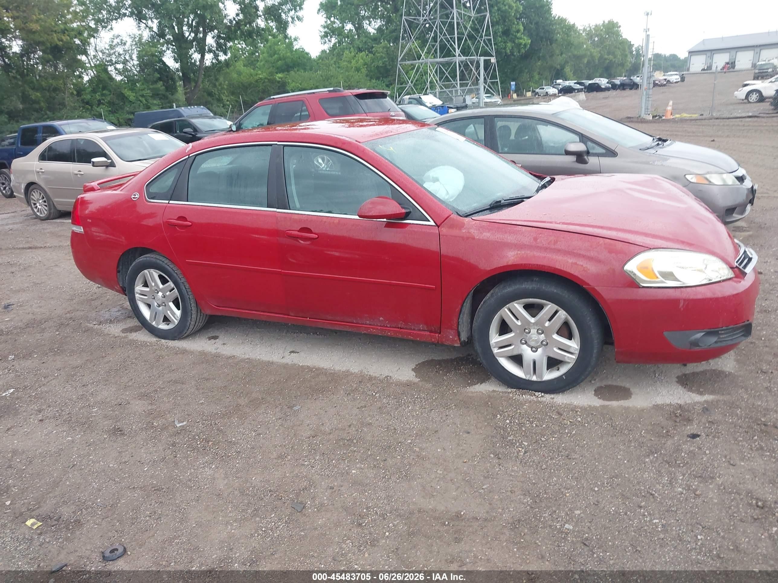 2008 Chevrolet Impala Lt Red vin: 2G1WC583189269227