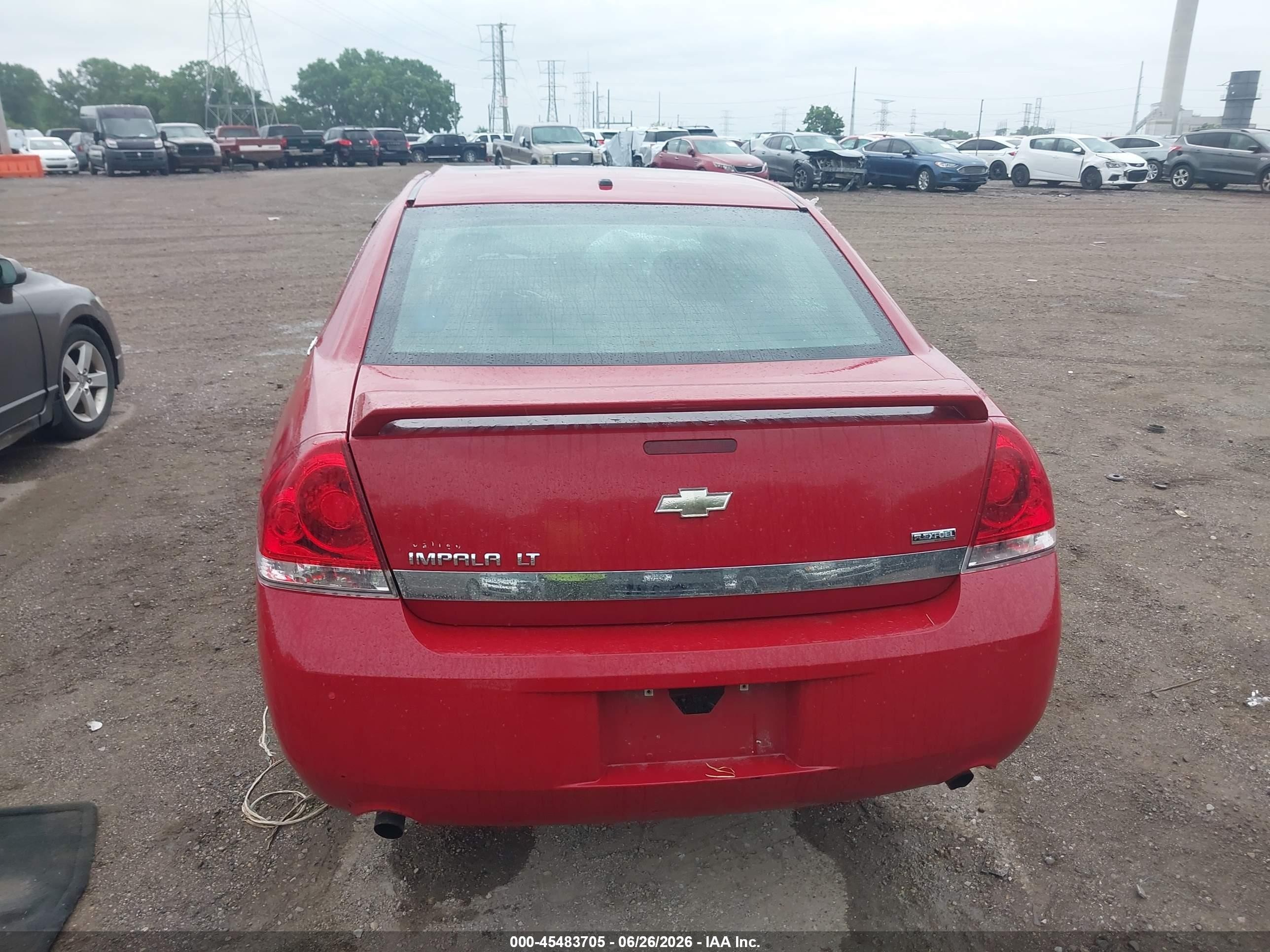2008 Chevrolet Impala Lt Red vin: 2G1WC583189269227
