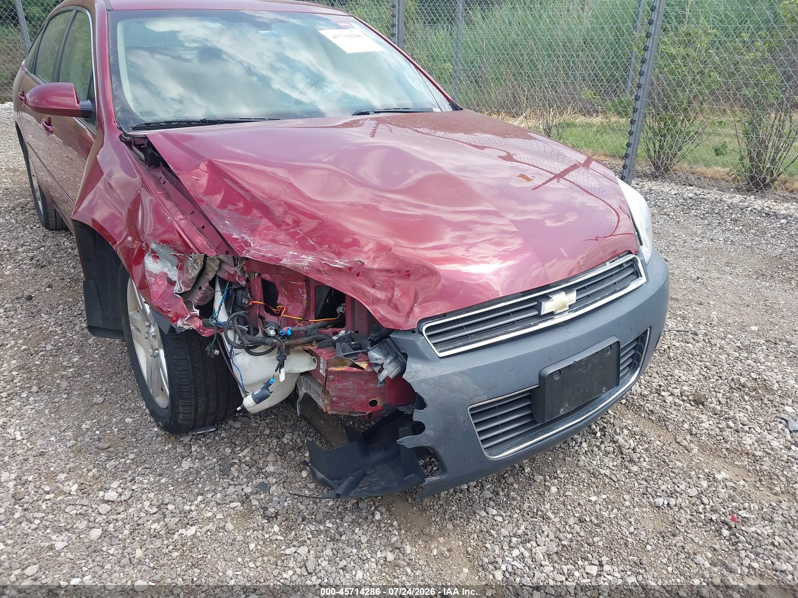 2008 Chevrolet Impala Lt Red vin: 2G1WC583289192139