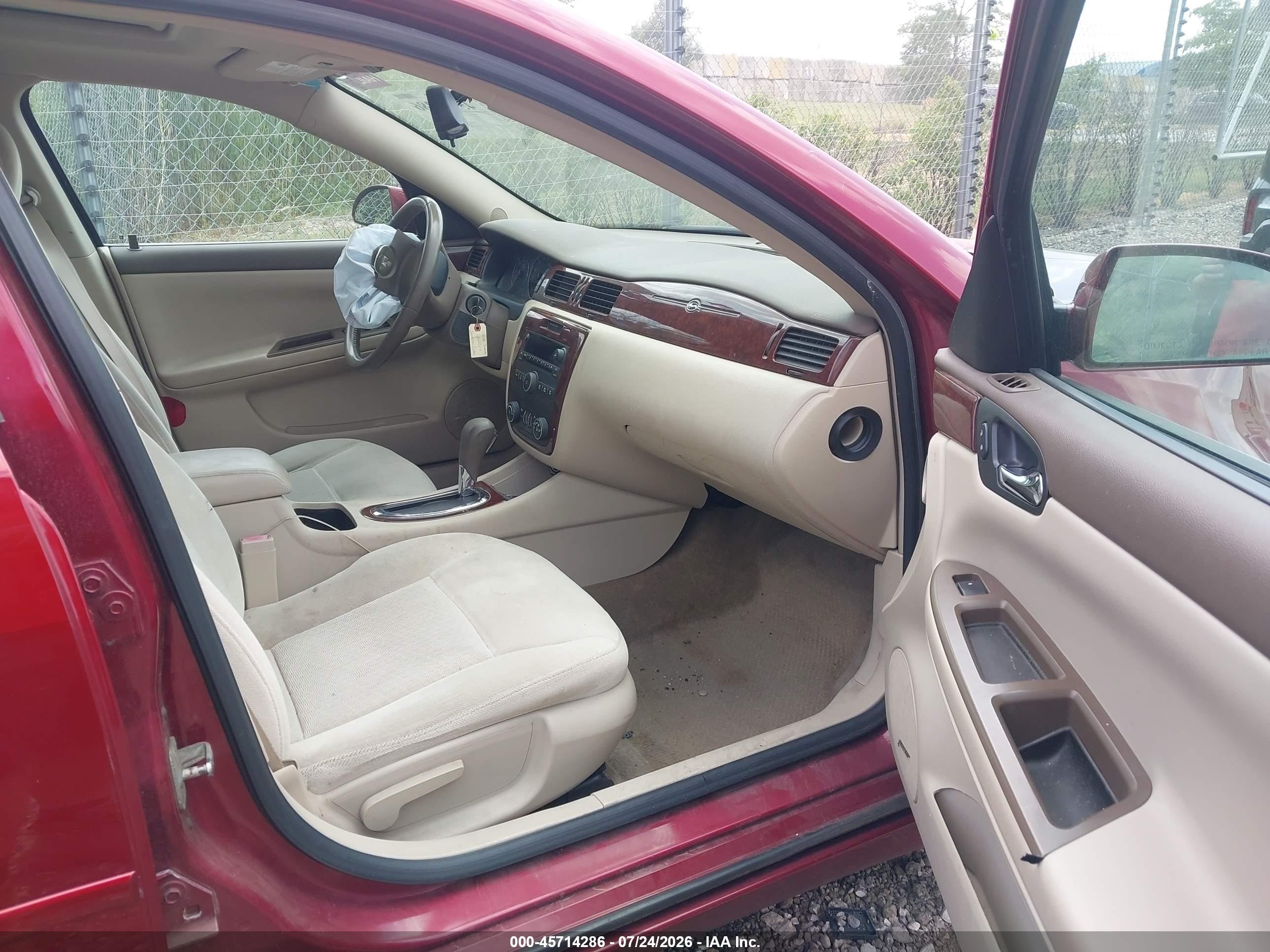 2008 Chevrolet Impala Lt Red vin: 2G1WC583289192139