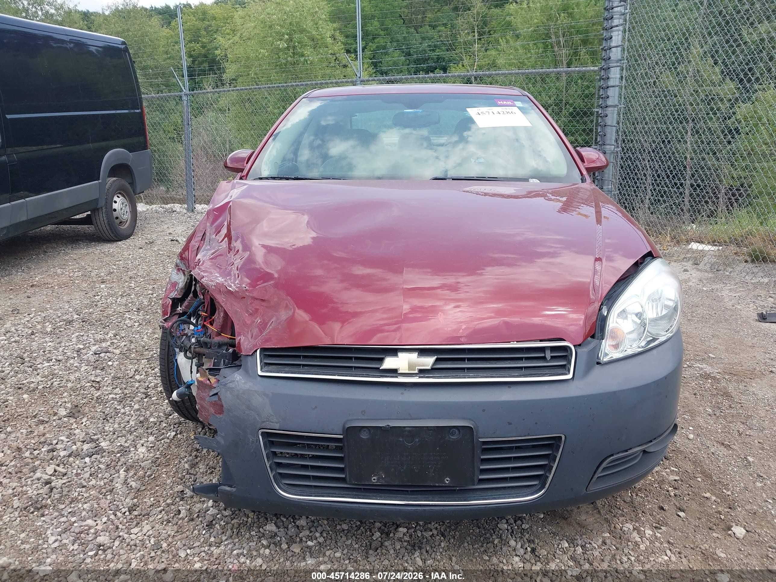 2008 Chevrolet Impala Lt Red vin: 2G1WC583289192139