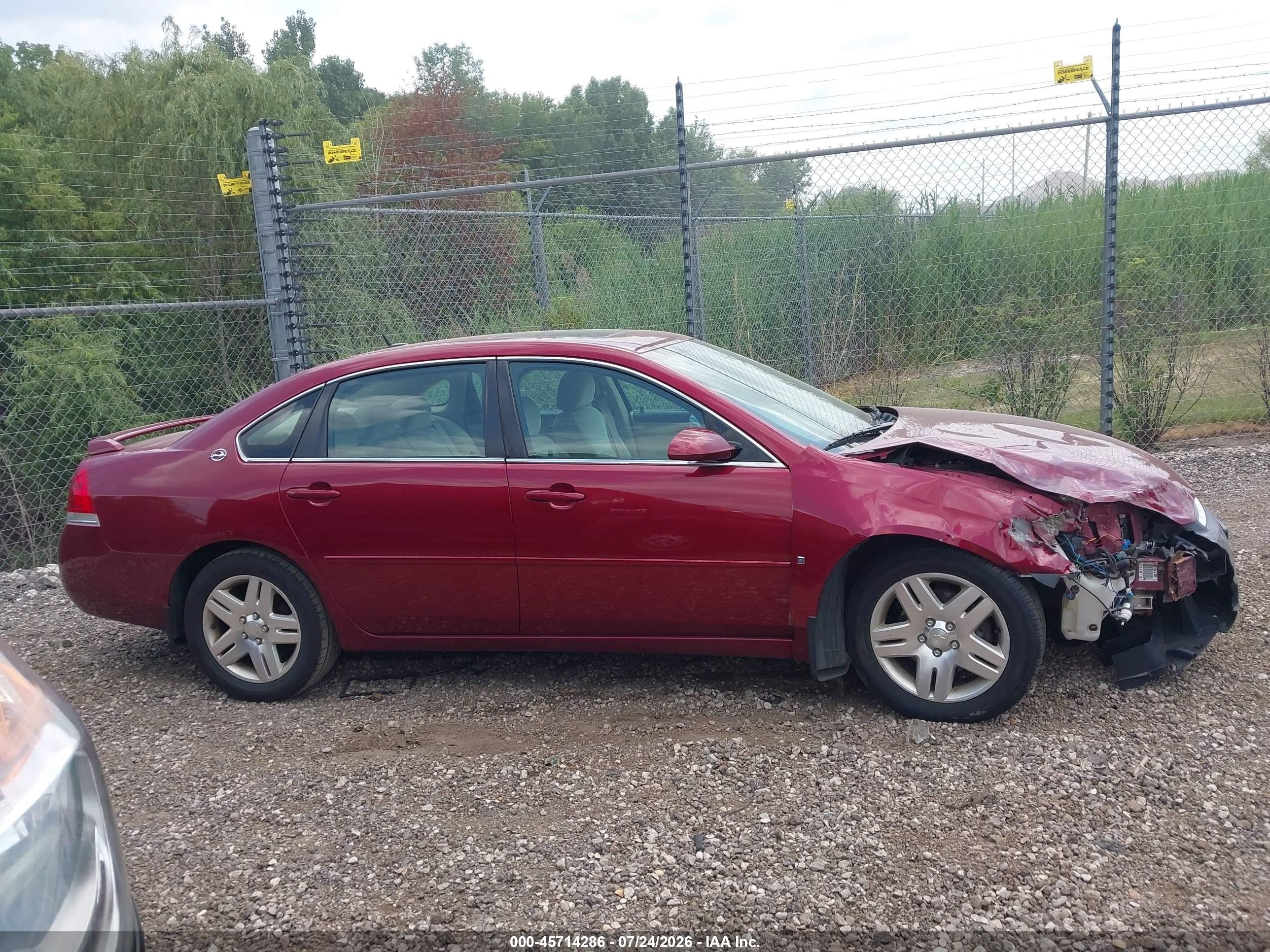 2008 Chevrolet Impala Lt Red vin: 2G1WC583289192139
