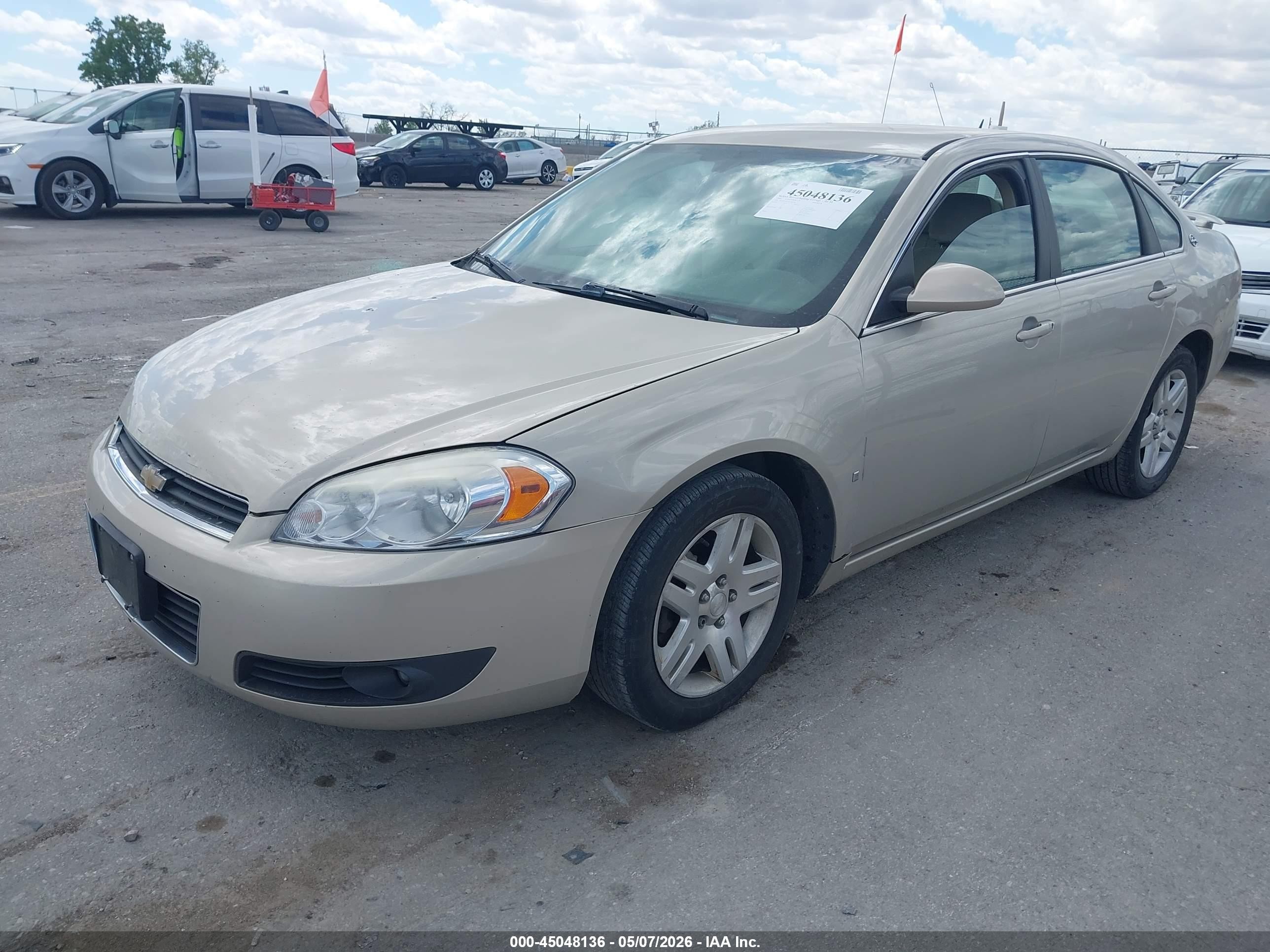 2008 Chevrolet Impala Lt Бежевый vin: 2G1WC583381286108