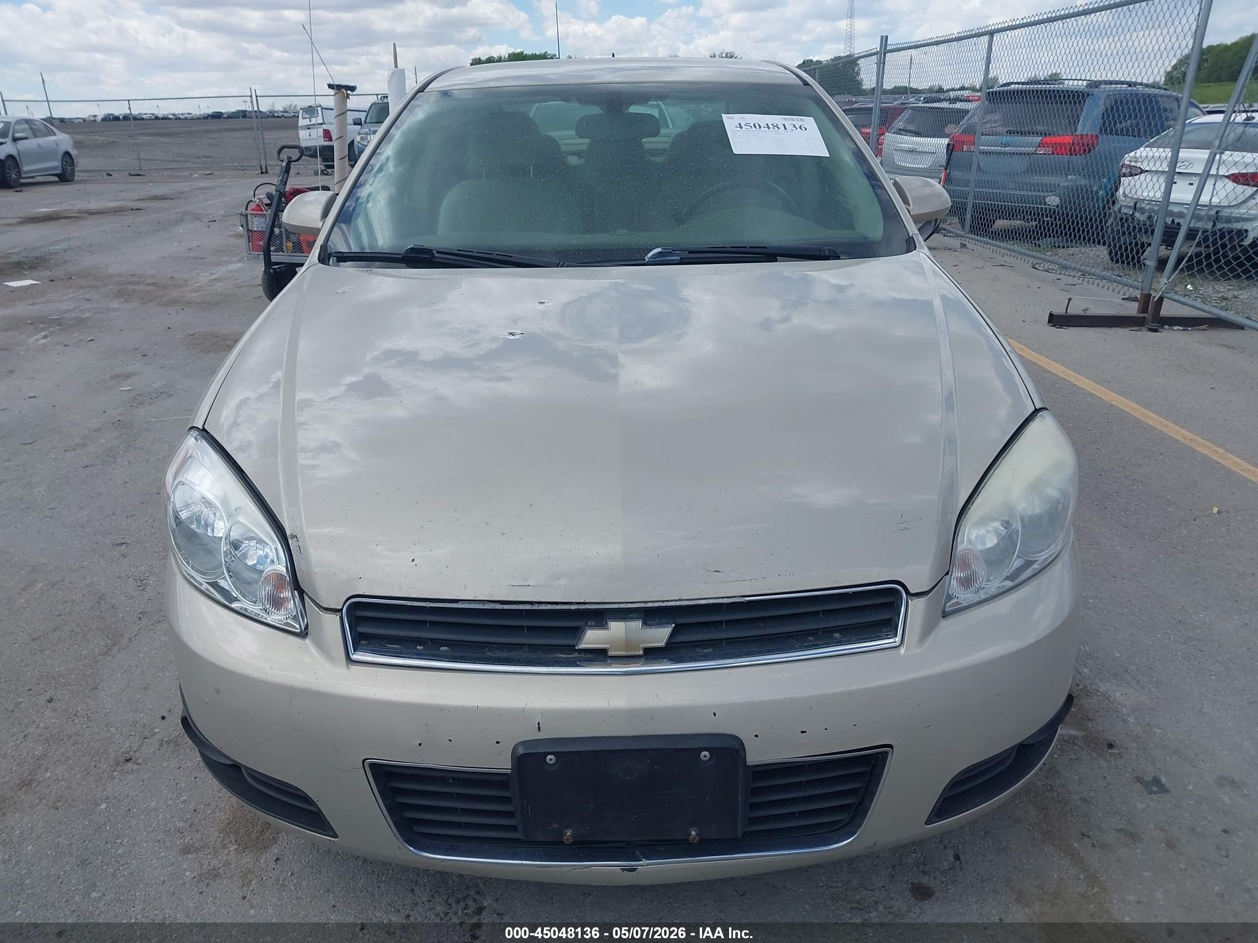 2008 Chevrolet Impala Lt Бежевый vin: 2G1WC583381286108