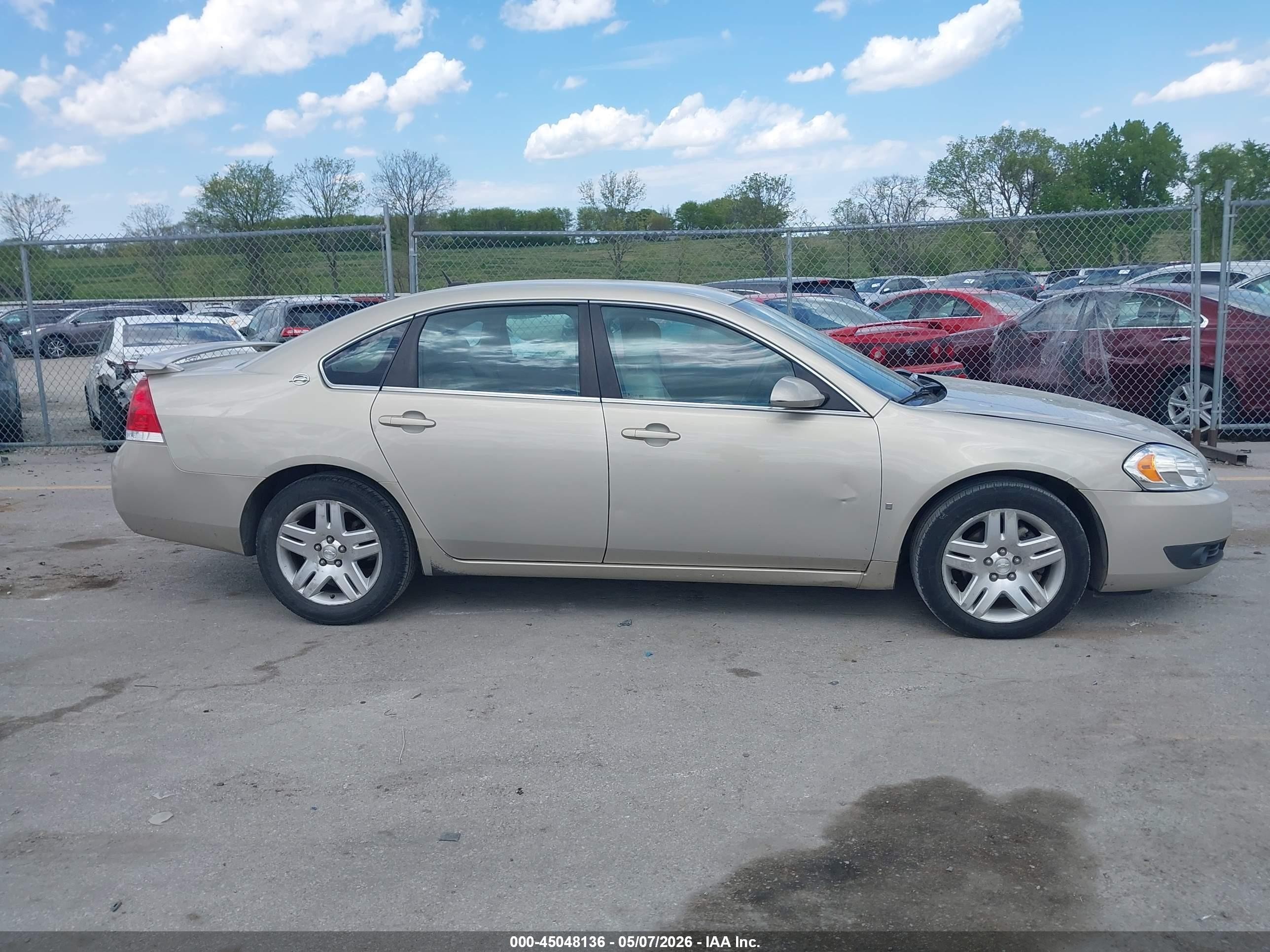 2008 Chevrolet Impala Lt Бежевый vin: 2G1WC583381286108