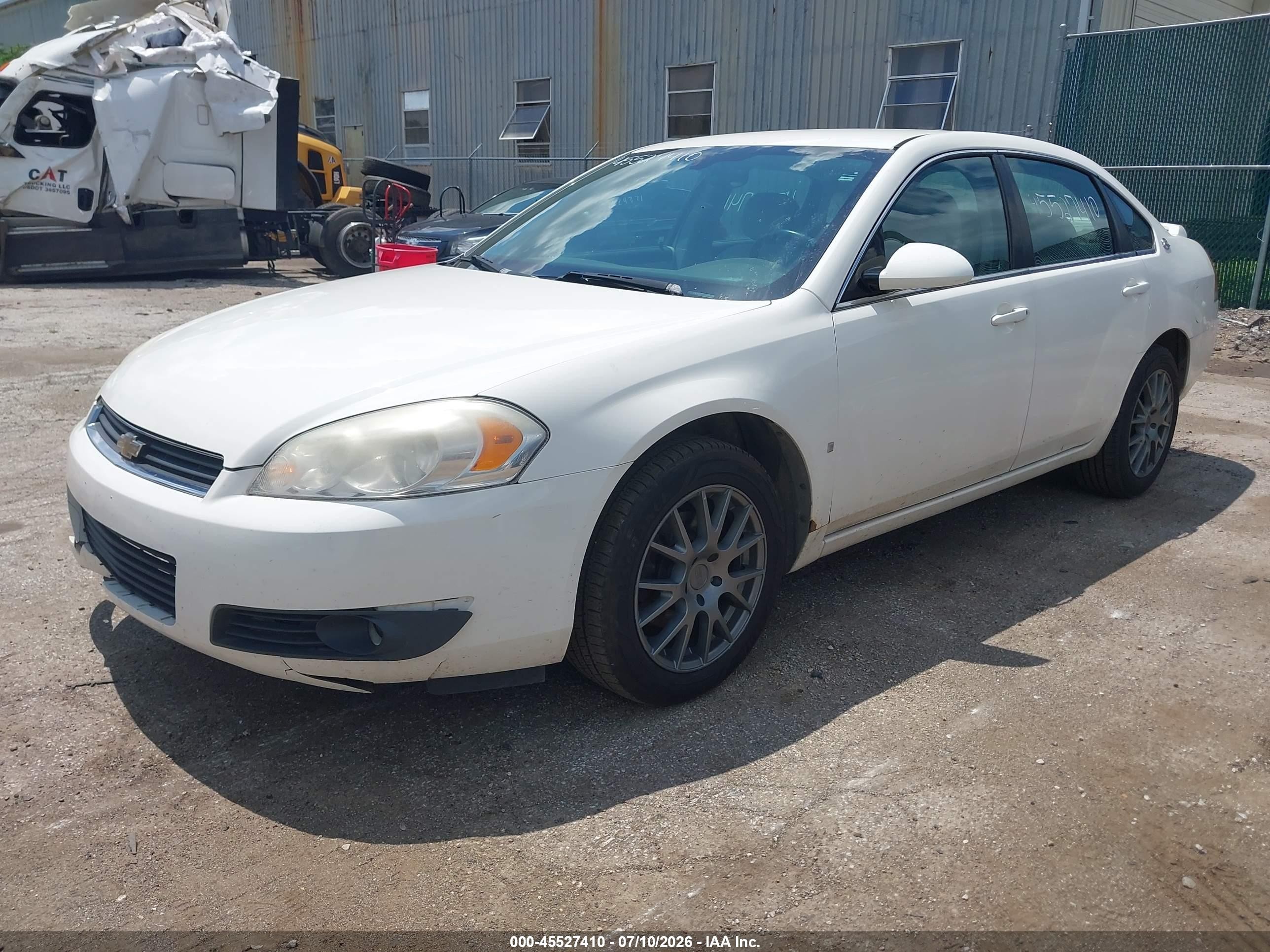 2008 Chevrolet Impala Lt White vin: 2G1WC583389148358