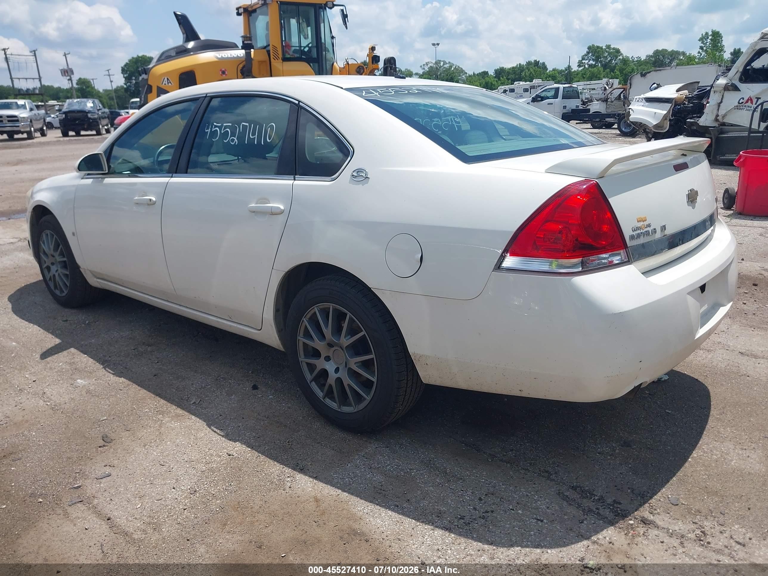 2008 Chevrolet Impala Lt White vin: 2G1WC583389148358