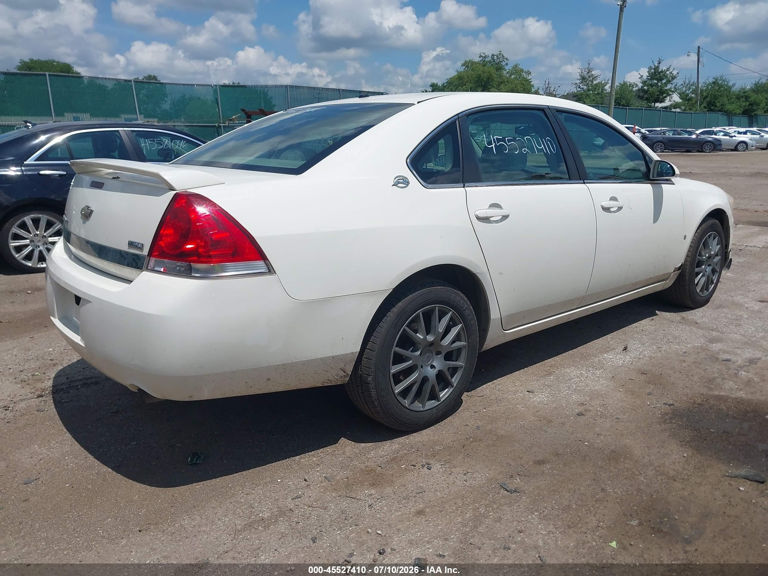 2008 Chevrolet Impala Lt White vin: 2G1WC583389148358