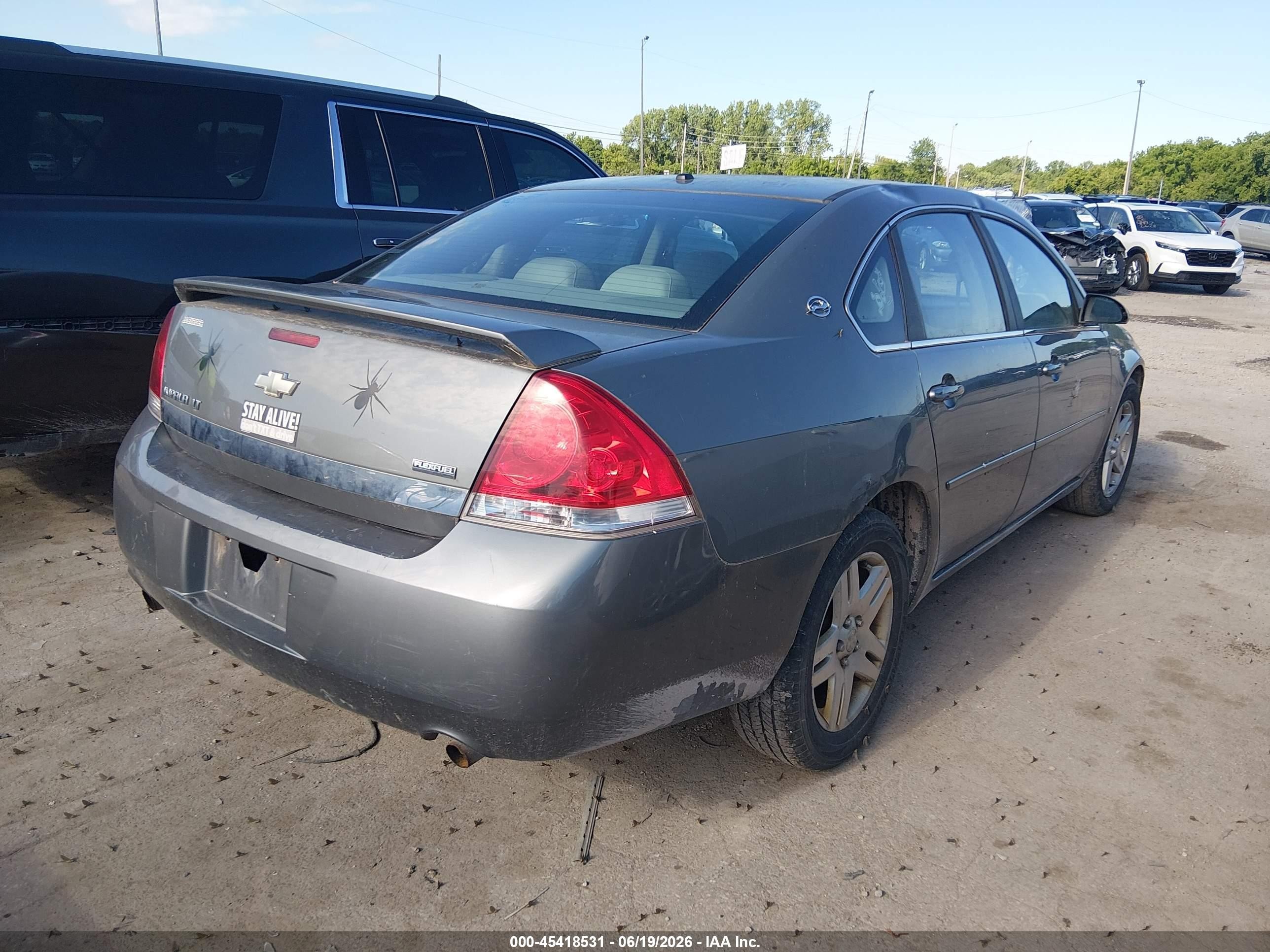 2008 Chevrolet Impala Lt Серый vin: 2G1WC583781229636