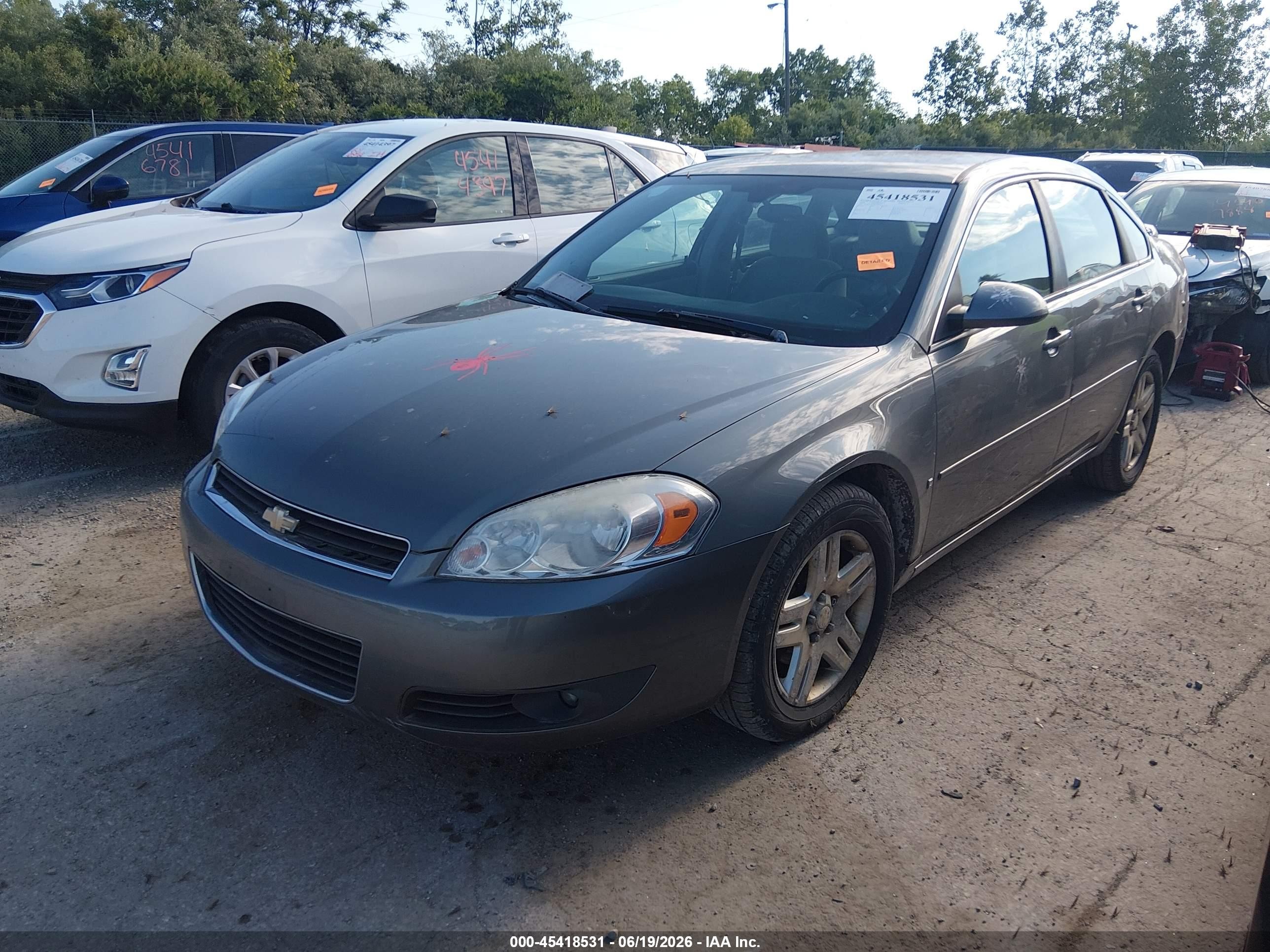 2008 Chevrolet Impala Lt Серый vin: 2G1WC583781229636
