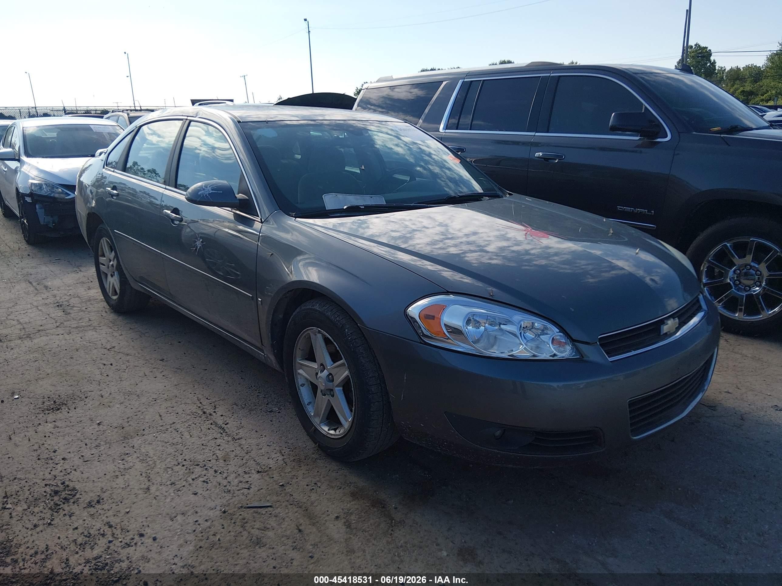 2008 Chevrolet Impala Lt Gray vin: 2G1WC583781229636