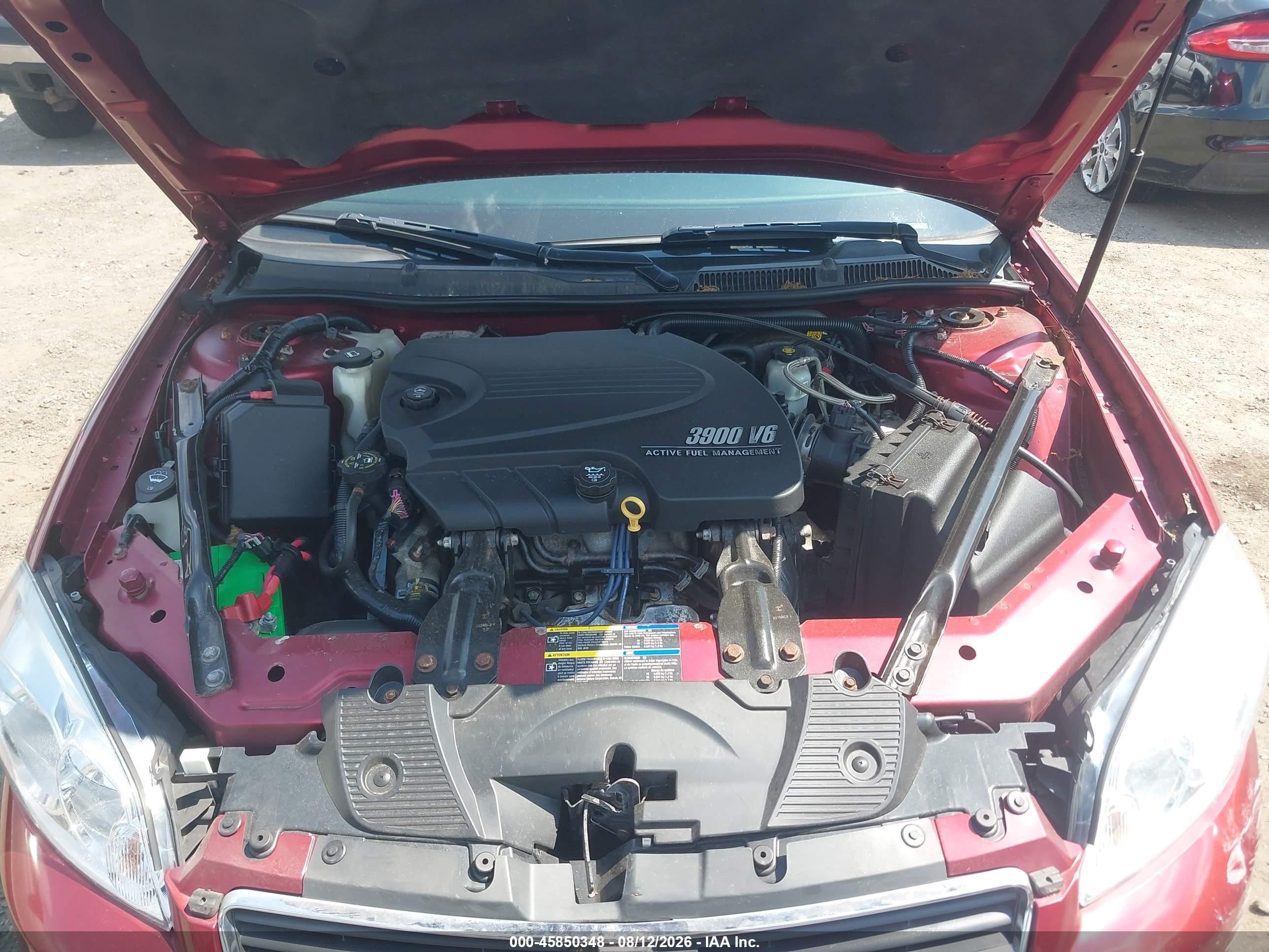 2008 Chevrolet Impala Lt Red vin: 2G1WC583789245207