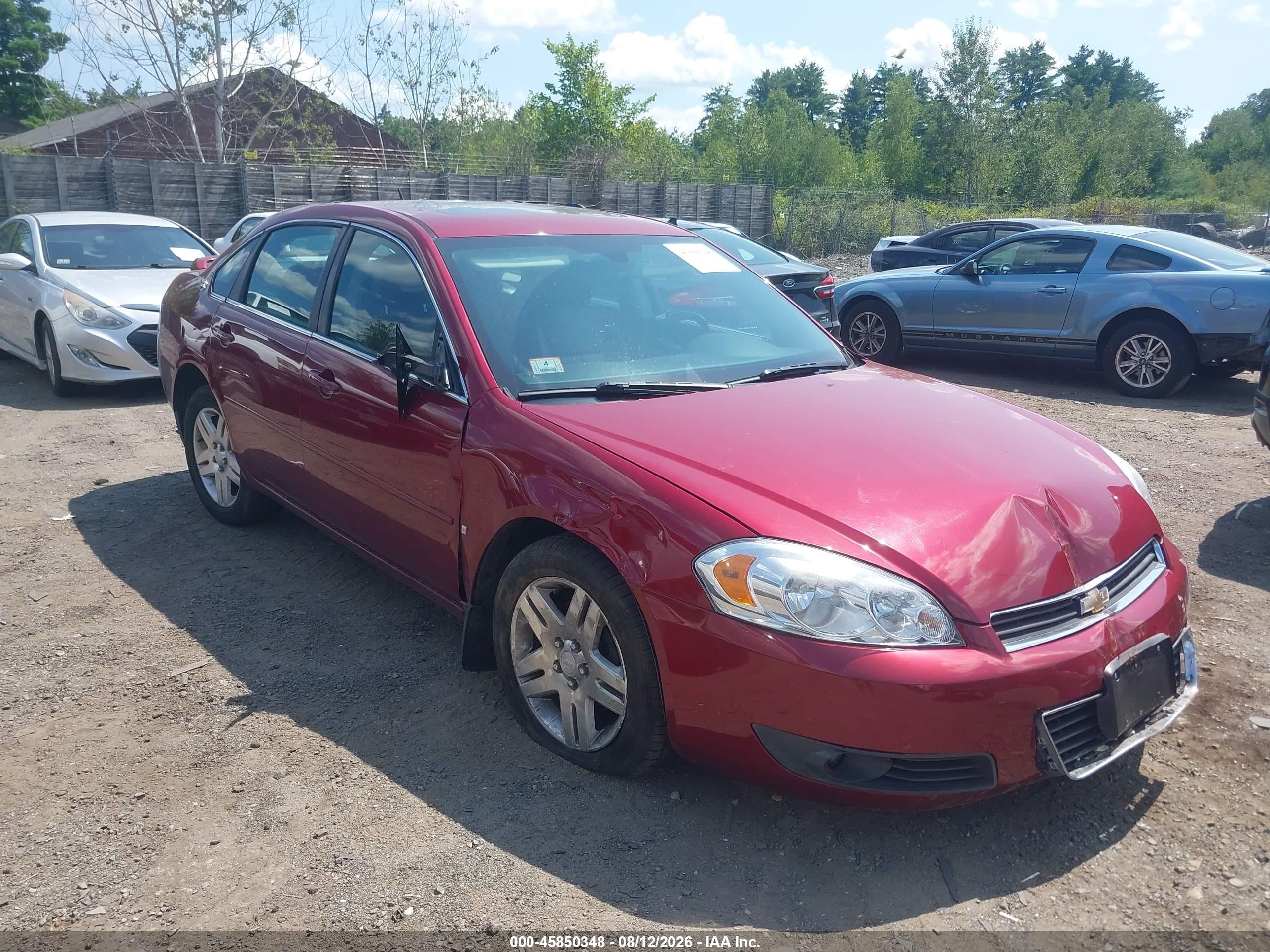 2008 Chevrolet Impala Lt Red vin: 2G1WC583789245207
